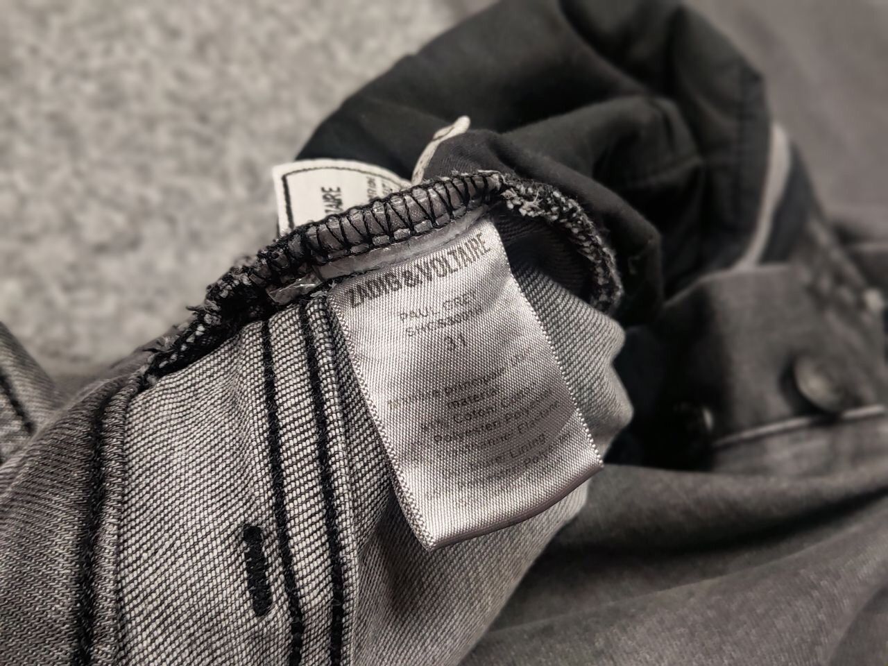 Zadig & Voltaire Zadig & Voltaire Design Slim Gray Denim Jeans Size US 31 - 17 Thumbnail