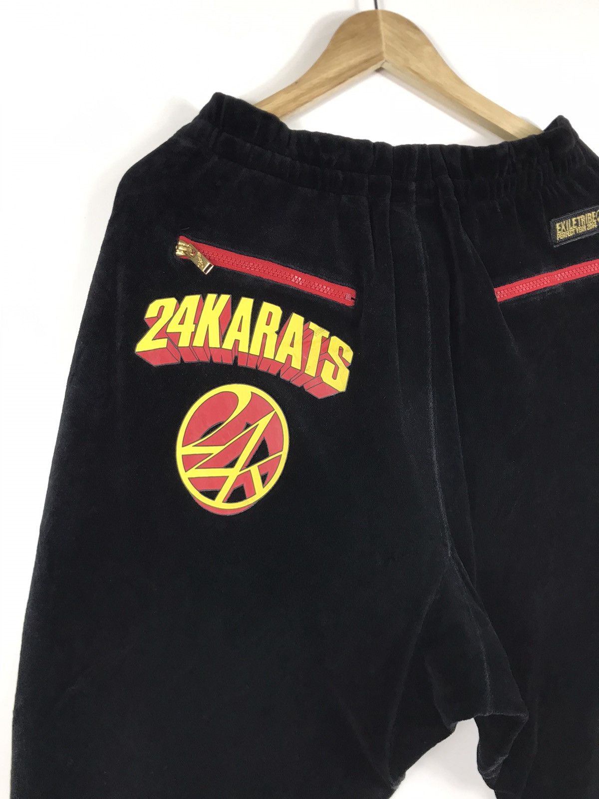Japanese Brand ⚡️Vintage Y2K 24Karats Exile Tribe Velvet Sweatpants Size US 38 / EU 54 - 16 Thumbnail