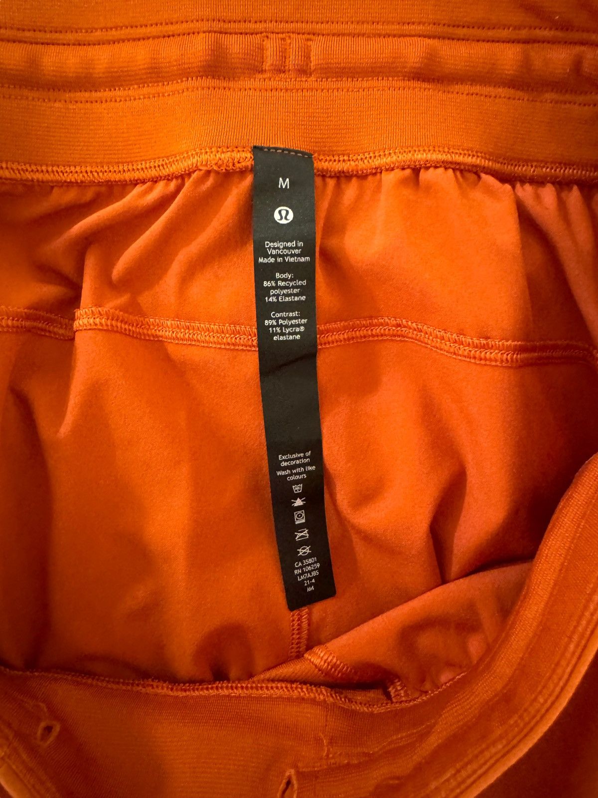 Lululemon LULULEMON Shorts Medium 9” Inseam Orange Drawstring Size US 30 / EU 46 - 2 Thumbnail