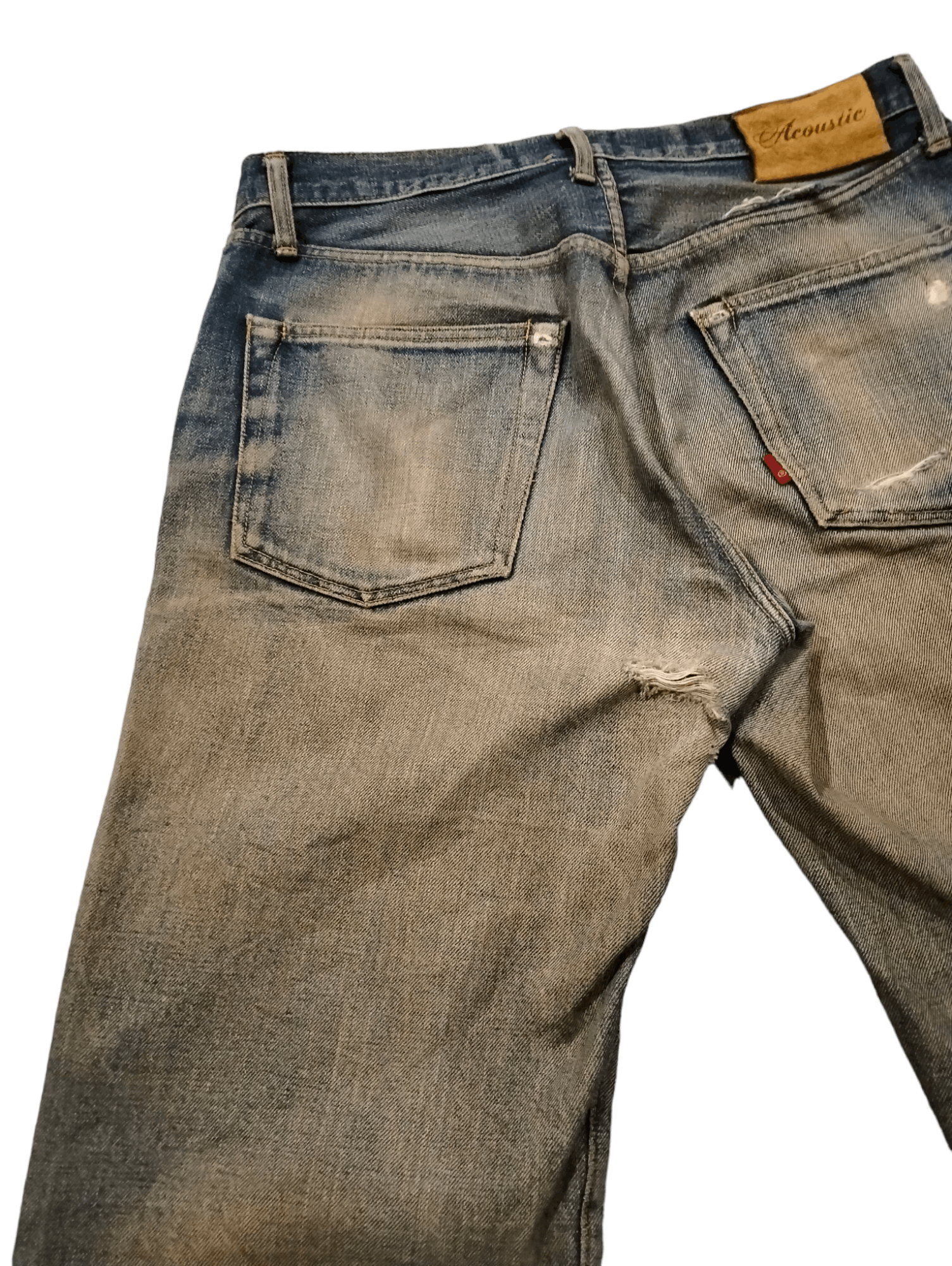 Japanese Brand Vintage Acoustic Salvage Distressed Denim Pants Size US 33 - 14 Thumbnail