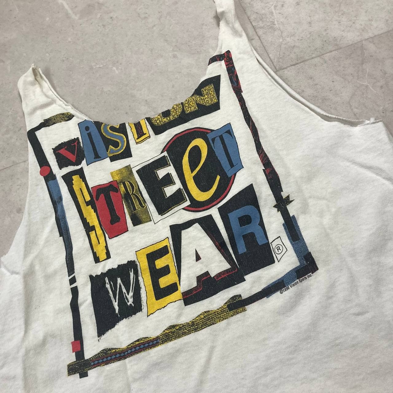 Vision Streetwear Vintage 90s Vision Street Wear Distressed Sleeveless Tee Size US S / EU 44-46 / 1 - 7 Thumbnail