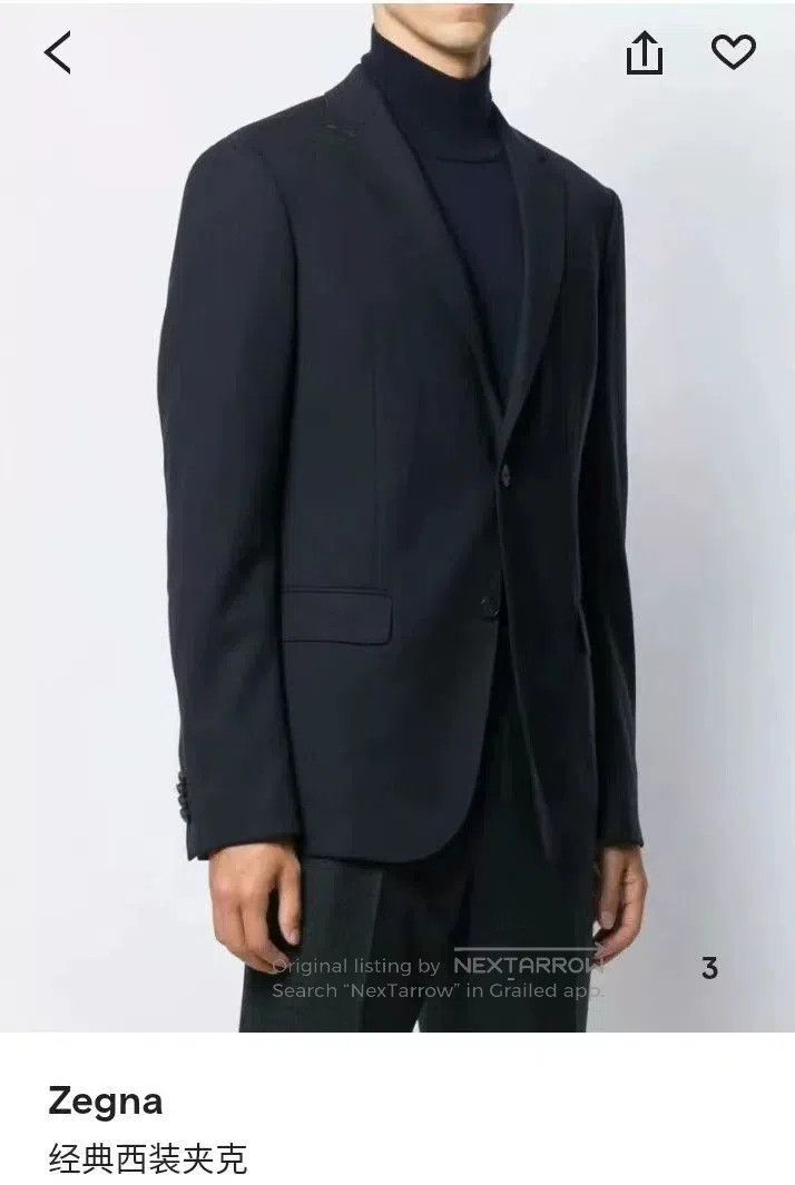 Z Zegna Z Zegna Navy Casual Blazer for Men. Size US S / EU 44-46 / 1 - 8 Thumbnail