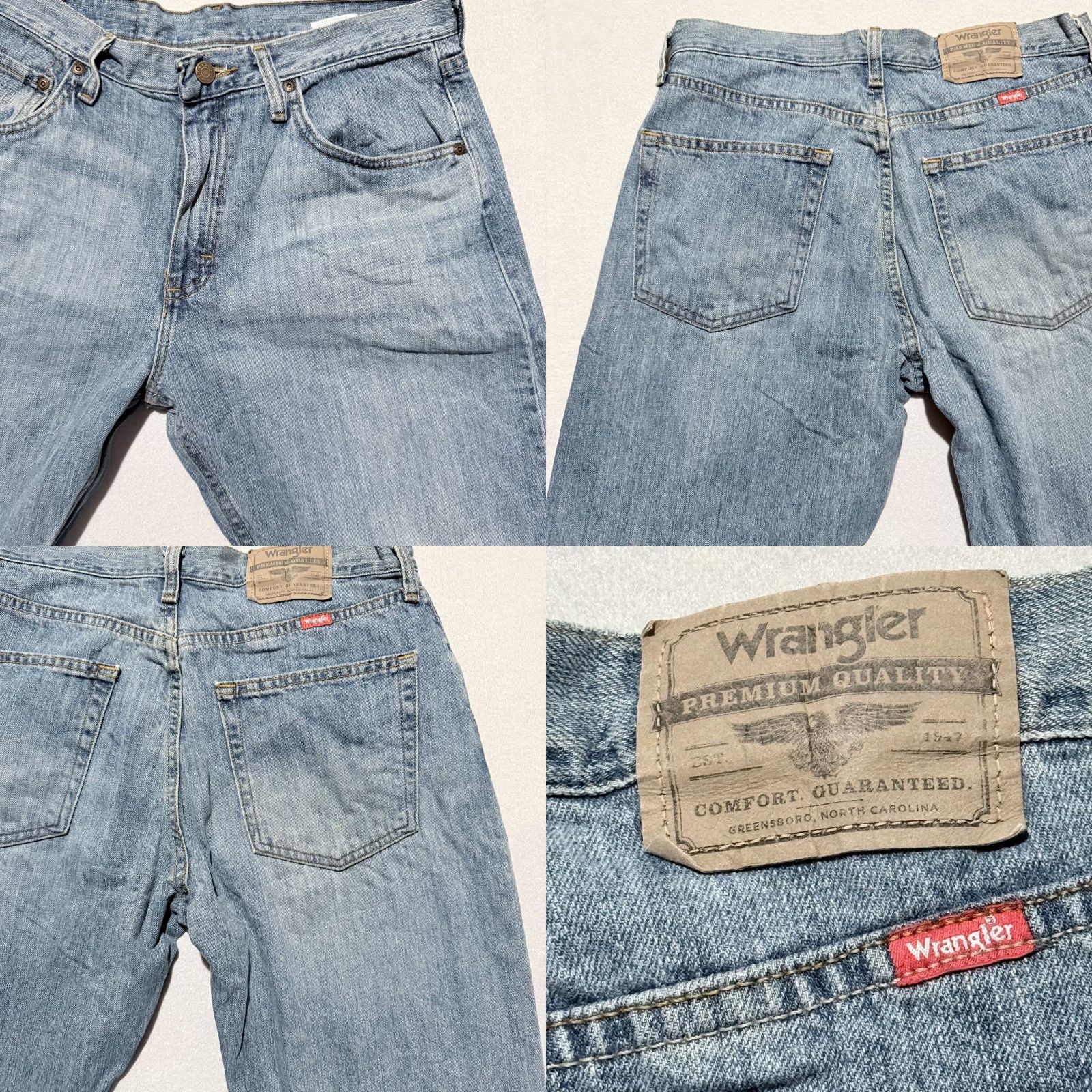 Wrangler Wrangler Jeans Men Blue Denim Classic Relaxed Fit Straight Zip Fly - 32x30 Size US 32 / EU 48 - 8 Thumbnail