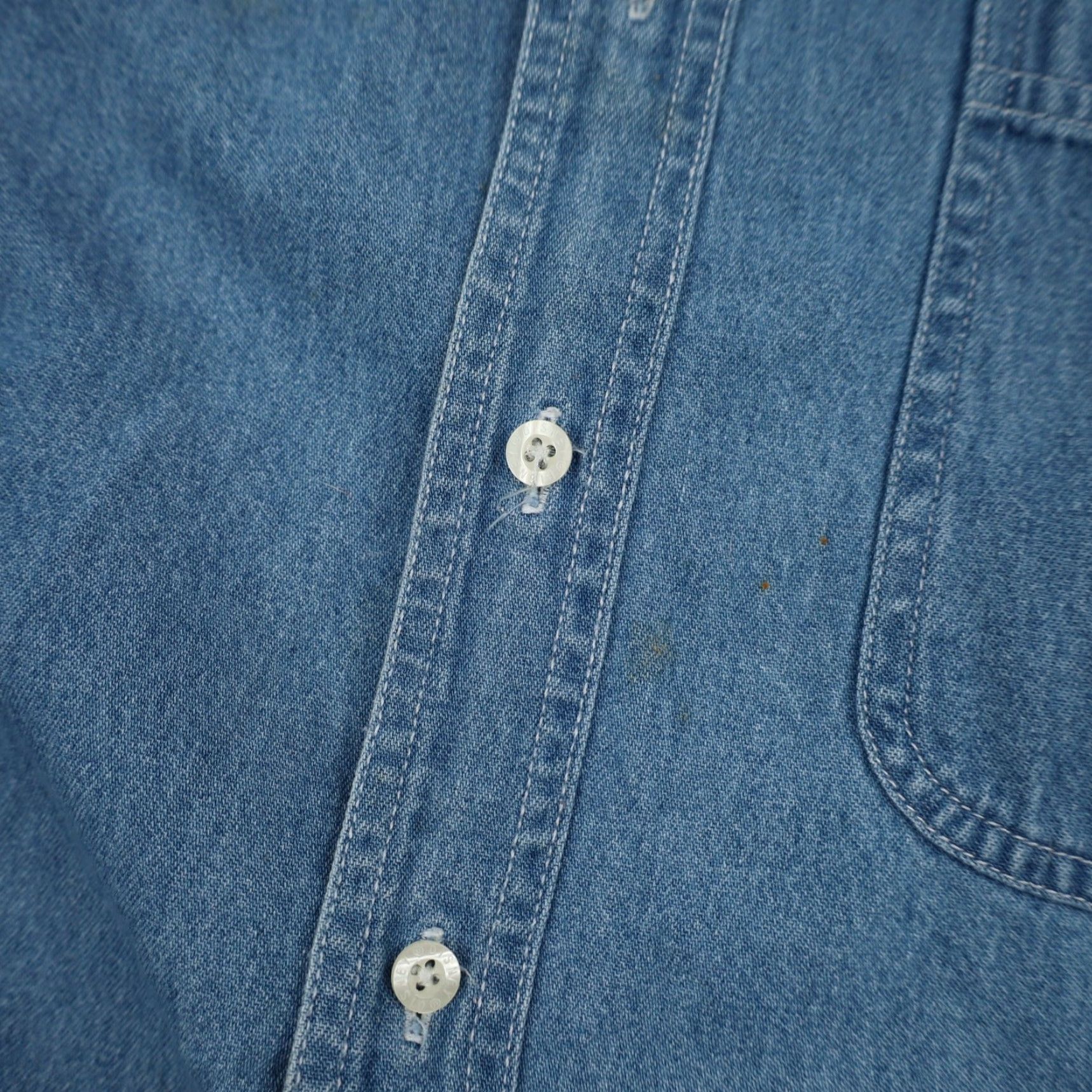 Disney VINTAGE Disney Winnie the Pooh Embroidered Denim Button-Down Shirt Mens XXL Blue Size US XXL / EU 58 / 5 - 6 Thumbnail