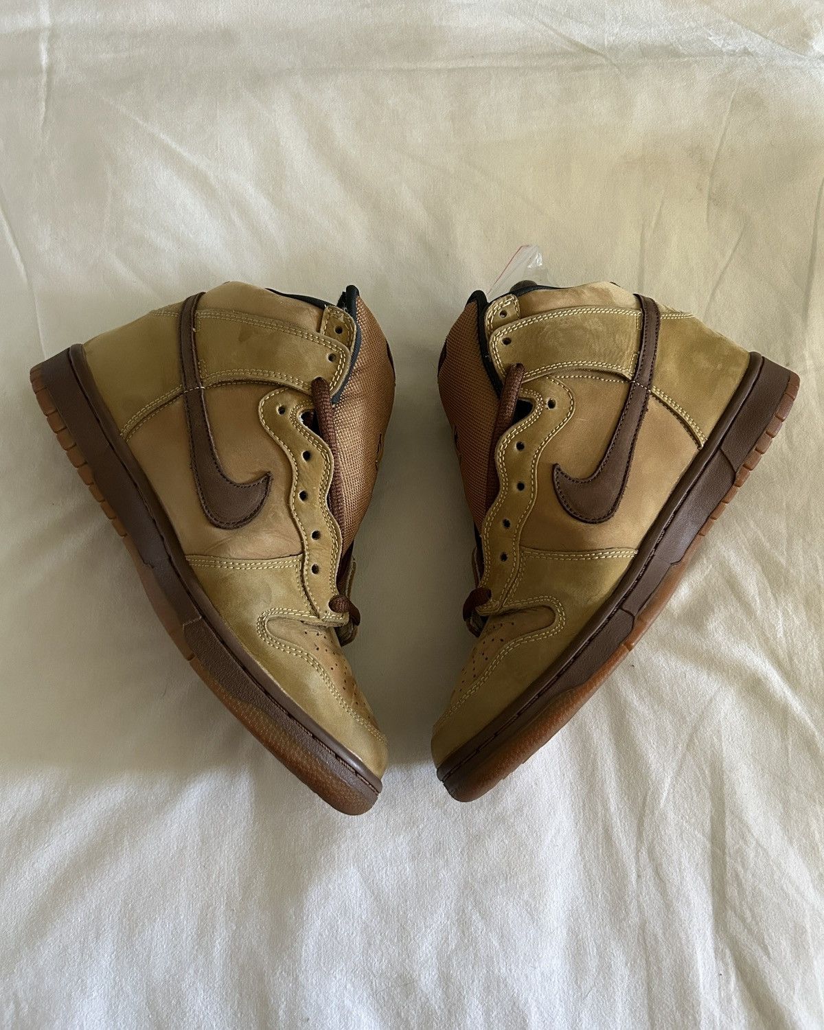 Nike × Vintage 2002 Nike Dunk High Pro Wheat/Bison Size US 10 / EU 43 - 5 Thumbnail