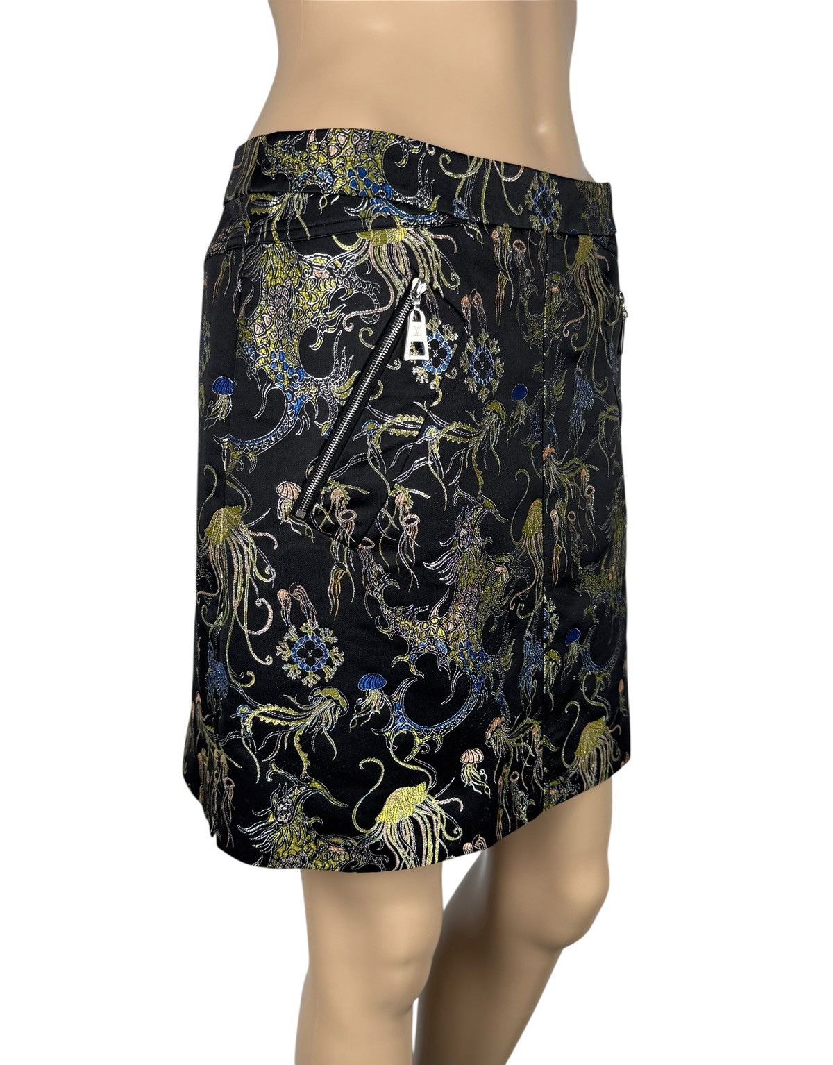 Louis Vuitton Louis Vuitton Sea Theme Skirt Print Embroidered Silk size 38 Size 27" / US 4 / IT 40 - 3 Thumbnail