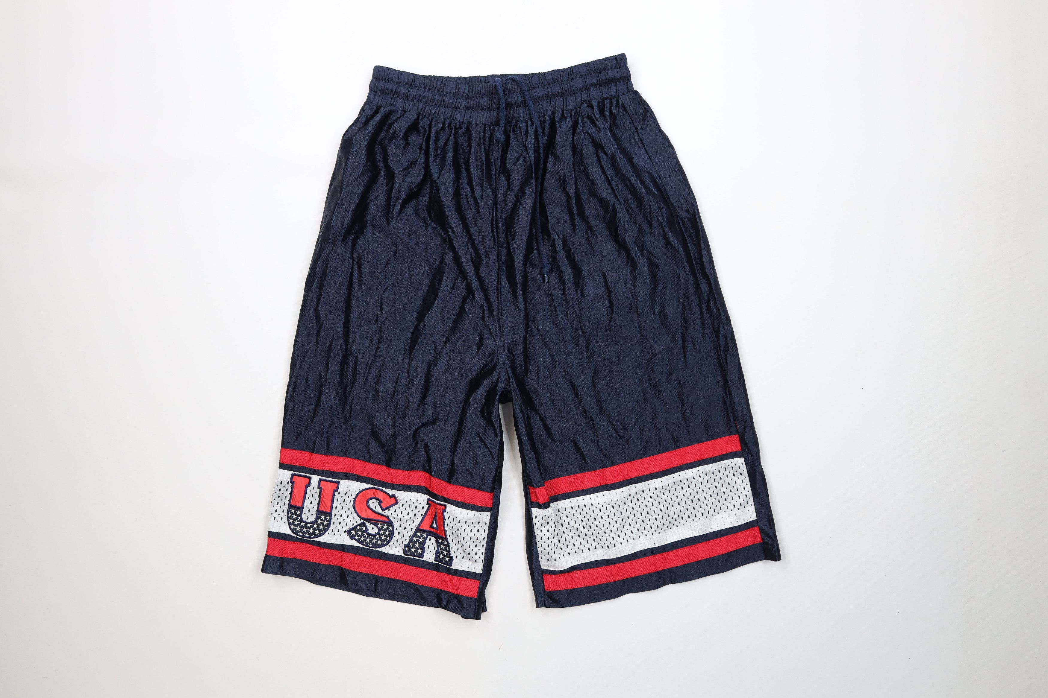 Vintage Vintage 90s Streetwear USA Olympics Basketball Shorts Blue Size US 36 / EU 52 - 1 Thumbnail