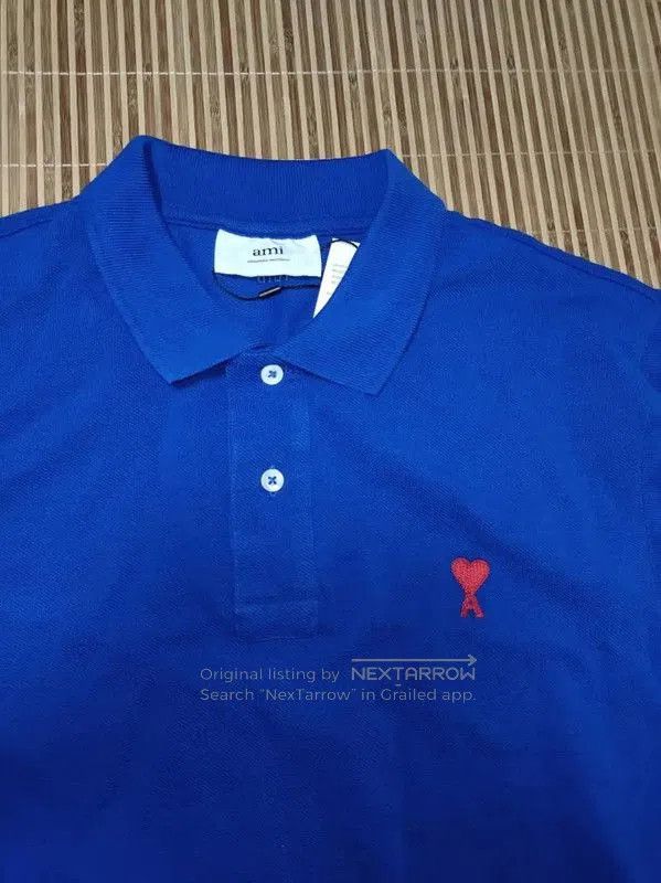 AMI AMI Light Blue Cotton Men's Polo Shirt . Size US XL / EU 56 / 4 - 3 Thumbnail