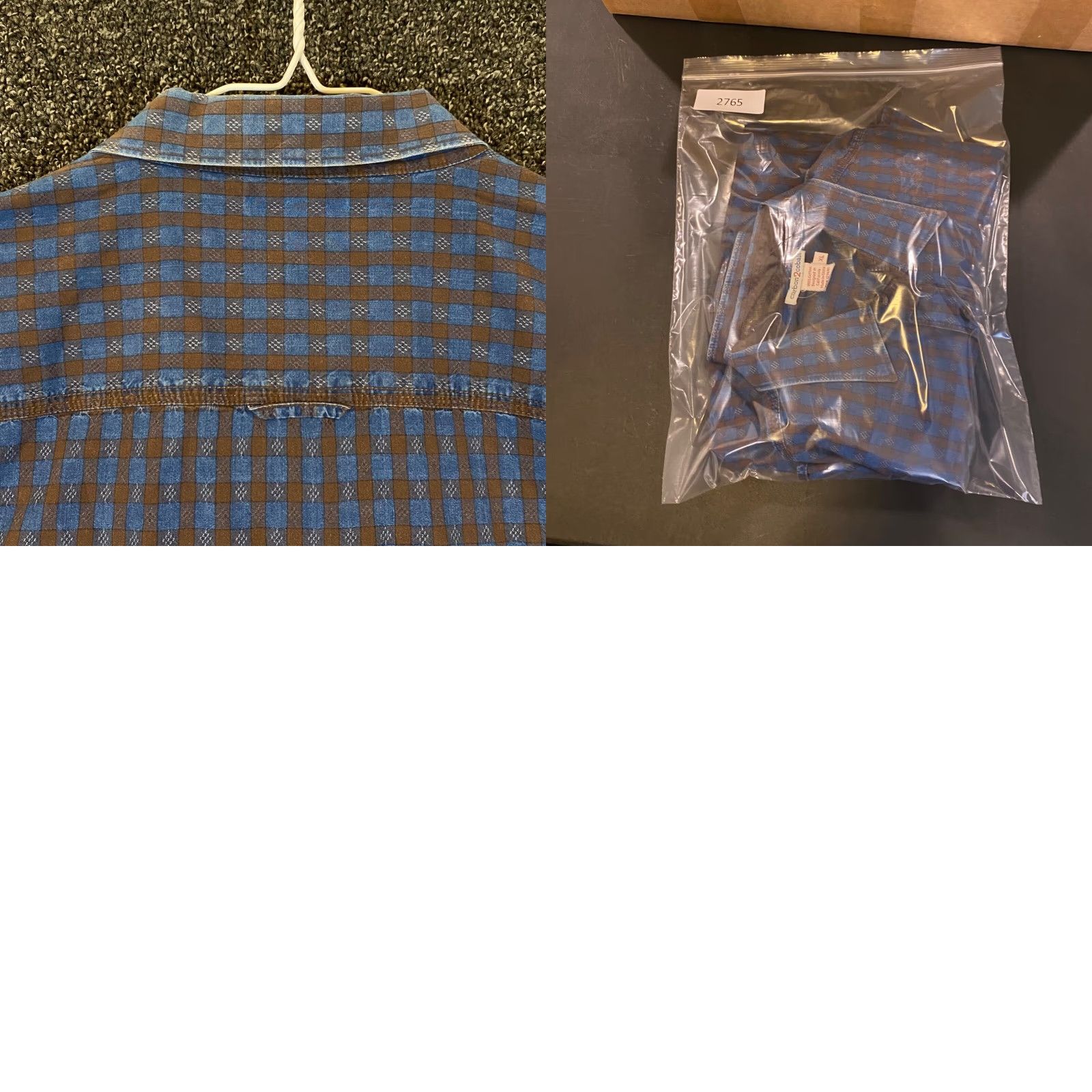 Carbon2Cobalt VINTAGE Carbon2cobalt Mens XL Flannel Shirt Long Sleeve Button-Up Plaid Cotton Casual Winter Winter Blue Brown Size US XL / EU 56 / 4 - 8 Thumbnail