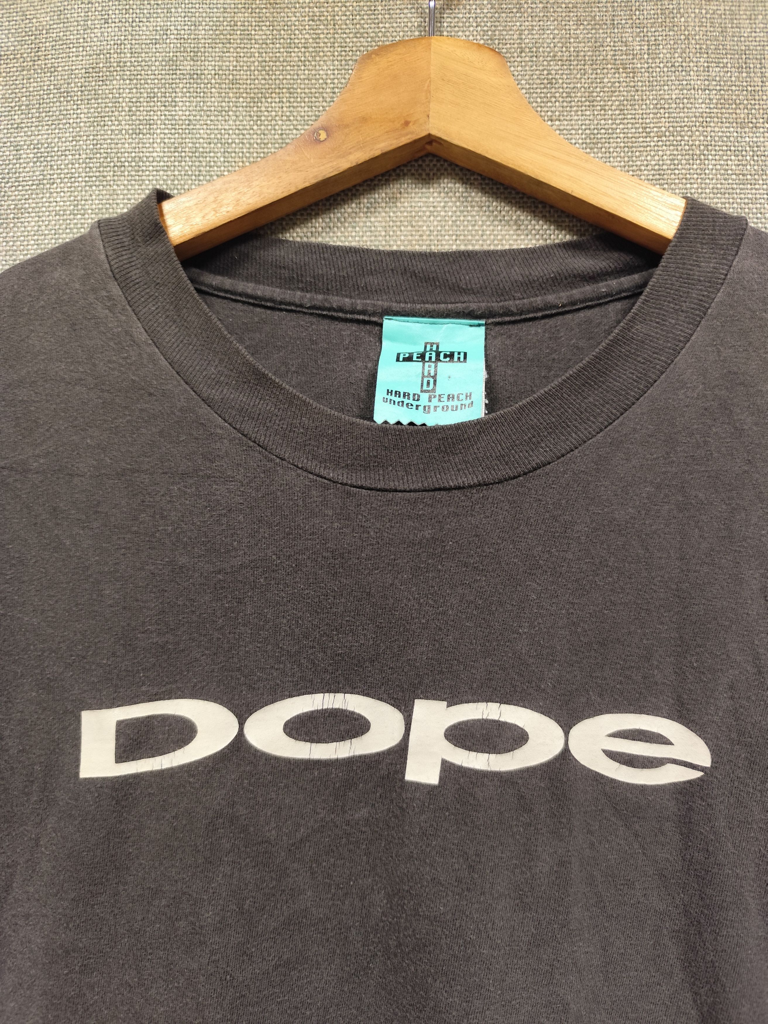 Vintage Vintage 90s t shirt Dope hard peach underground Size US M / EU 48-50 / 2 - 5 Thumbnail