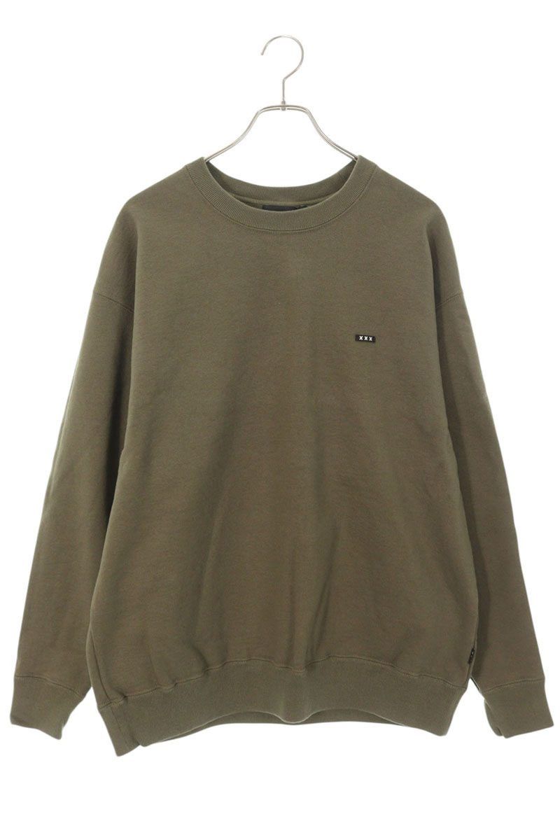 Japanese Brand GOD SELECTION XXX Olive Cotton Logo Patch Sweatshirt Size M Size US M / EU 48-50 / 2 - 1 Thumbnail