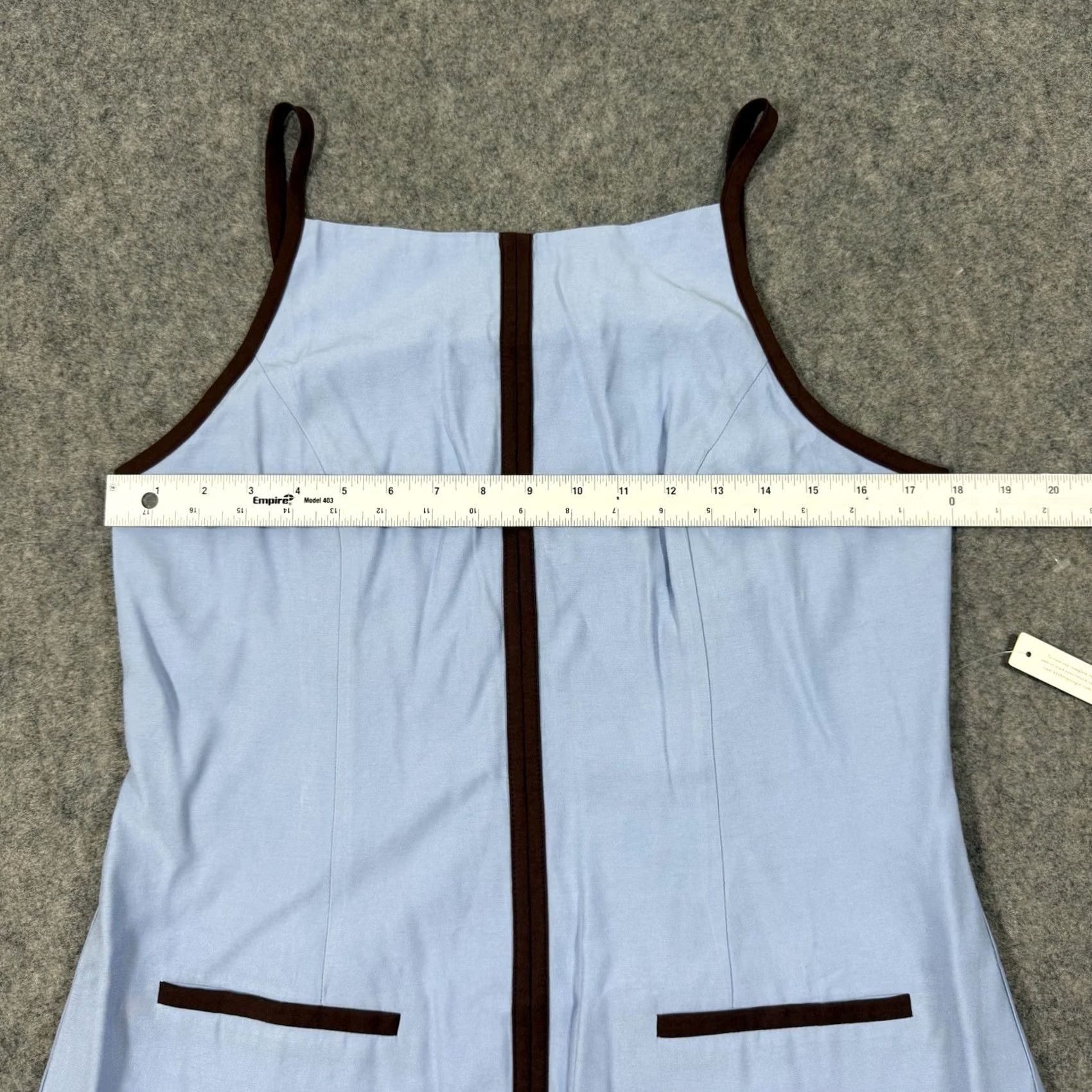 Anthropologie Anthropologie Sovere Sleeveless Shift Refine Mini Dress Women's Large Blue Size L / US 10 / IT 46 - 6 Thumbnail