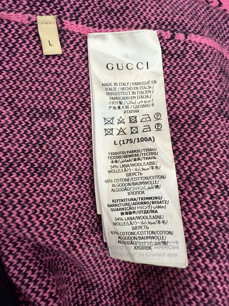 Gucci Gucci Pink classic full-print knitwear Size L / US 10 / IT 46 - 5 Thumbnail