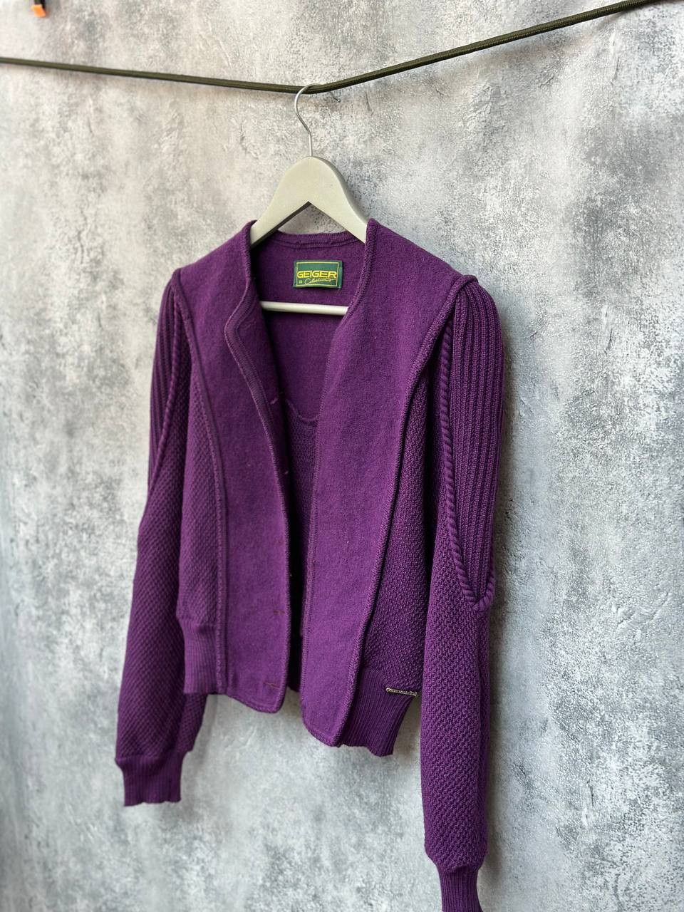 Kurt Geiger Geiger Austria Purple Wool Cardigan Vintage Sweater Jacket Size M / US 6-8 / IT 42-44 - 1 Thumbnail