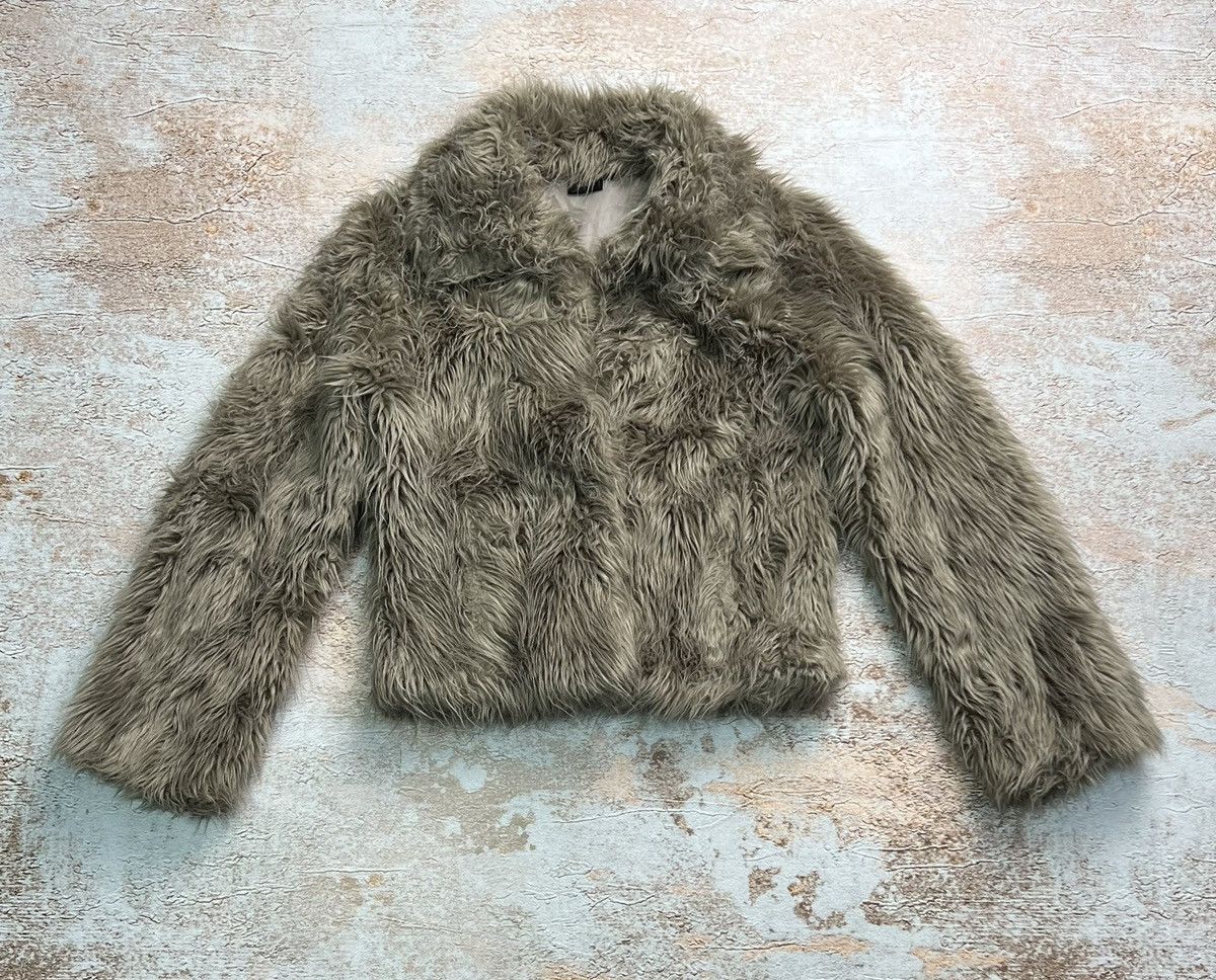 Vintage Vintage Japanese fake fur cropped jacket Size S / US 4 / IT 40 - 1 Thumbnail
