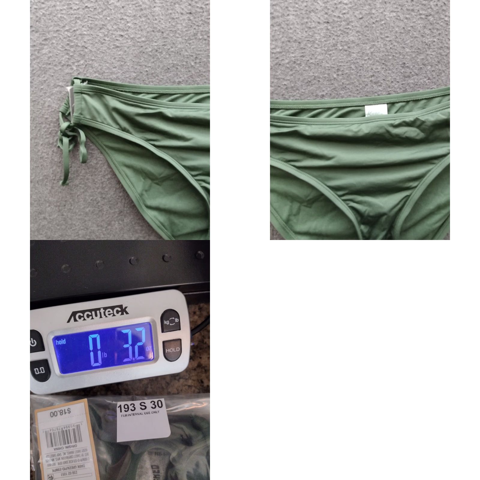 Vintage Kona Sol Bikini Bottom Women XL Green Tie Side Bikini Bottom Solid 16-18 Beach Womens Size XL Green Kona Sol Bikini Bottom Tie Side 16-18 Size 40" / US 18 - 8 Thumbnail