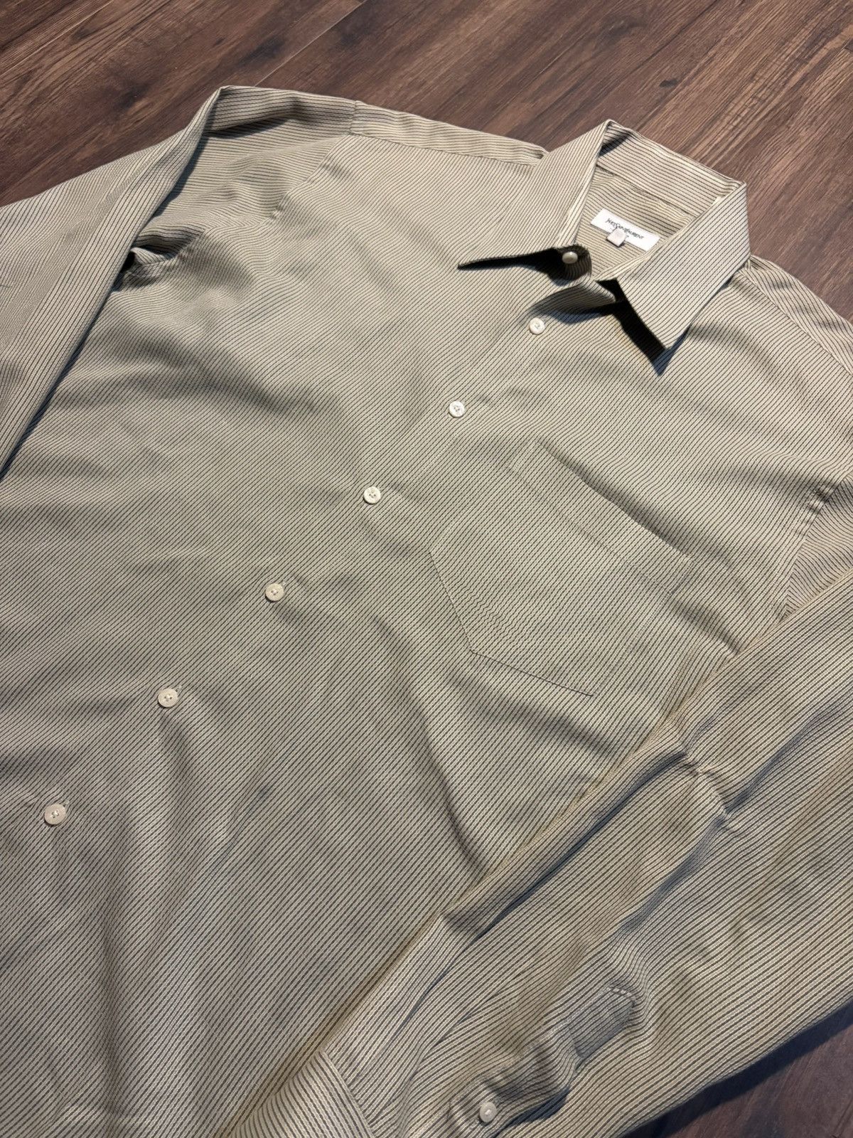 Yves Saint Laurent 🔥Vintage Yves Saint Laurent Striped Button Down Shirt YSL🔥 Size US L / EU 52-54 / 3 - 2 Thumbnail