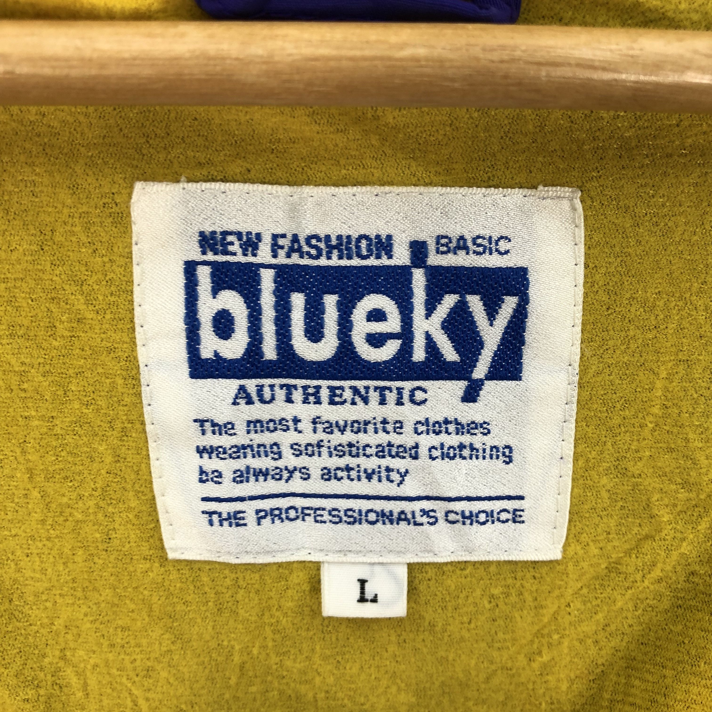 Japanese Brand × Vintage Vintage Blueky Hoodie Windbreaker Zipper Japanese Jackets Size US L / EU 52-54 / 3 - 6 Thumbnail