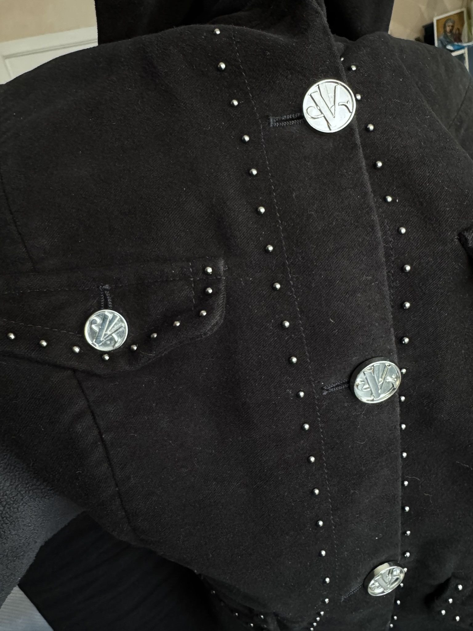 Versace Jeans Couture Vintage Y2K Versace Jeans Couture Black Jacket Italy XS-S Size XS / US 0-2 / IT 36-38 - 8 Thumbnail