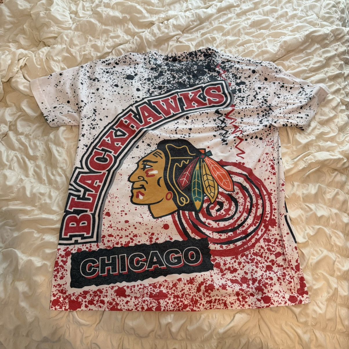 Mitchell & Ness NHL Chicago Blackhawks T Shirt All Over Print AOP Size US M / EU 48-50 / 2 - 6 Thumbnail