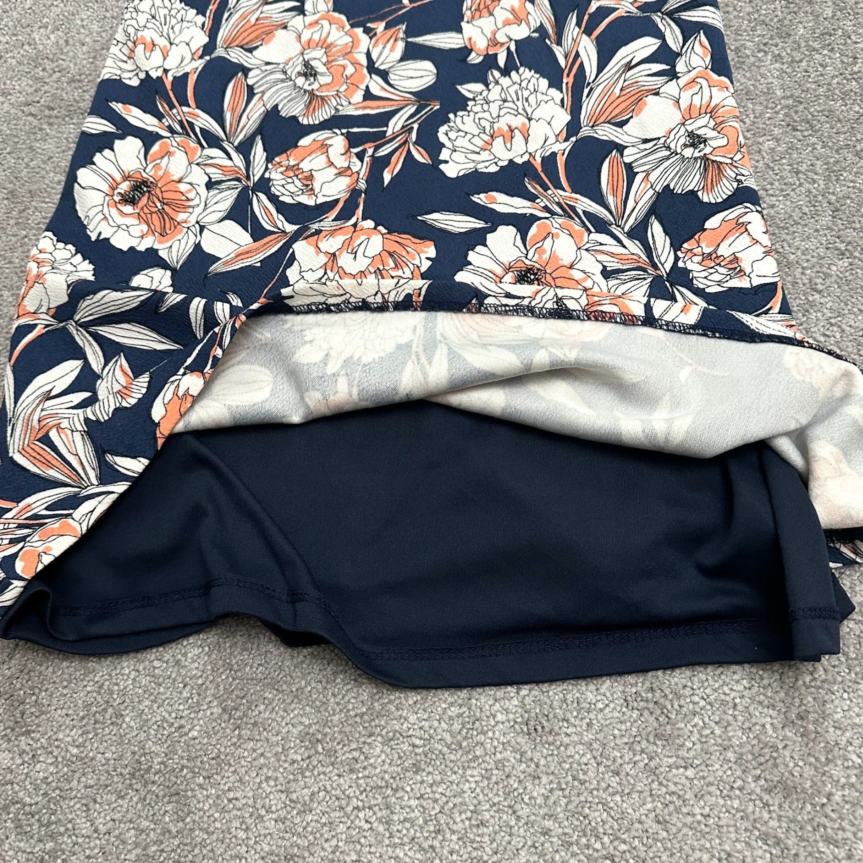 AQUA Aqua Dress Womens Midi Halter Floral Lined Sleeveless Knit Polyester Spandex Blue Bohemian Tropical Summer Casual Size S / US 4 / IT 40 - 5 Thumbnail