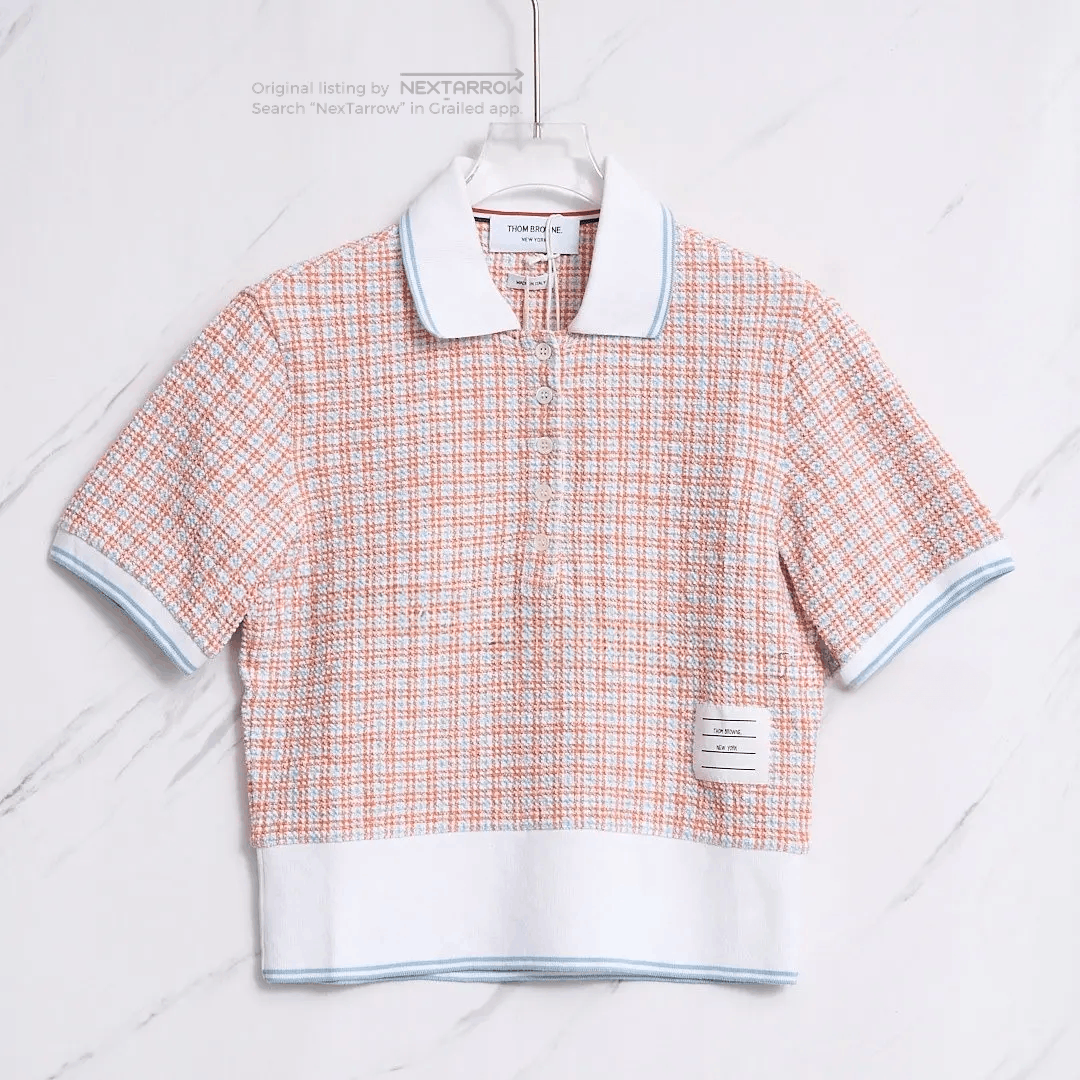 Thom Browne Thom Browne Women’s Check Polo Shirt Size M / US 6-8 / IT 42-44 - 1 Thumbnail
