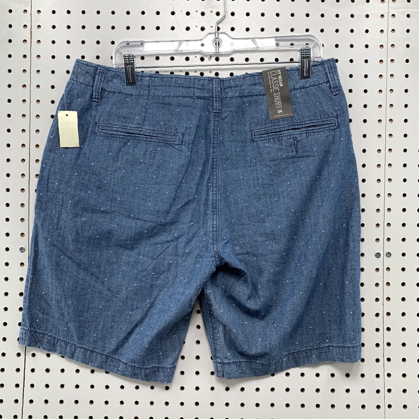Vintage Aéropostale Chino Shorts Men 34 Classic Casual Flat Front Blue 9in Inseam NWT Mens Size US 34 / EU 50 - 5 Thumbnail