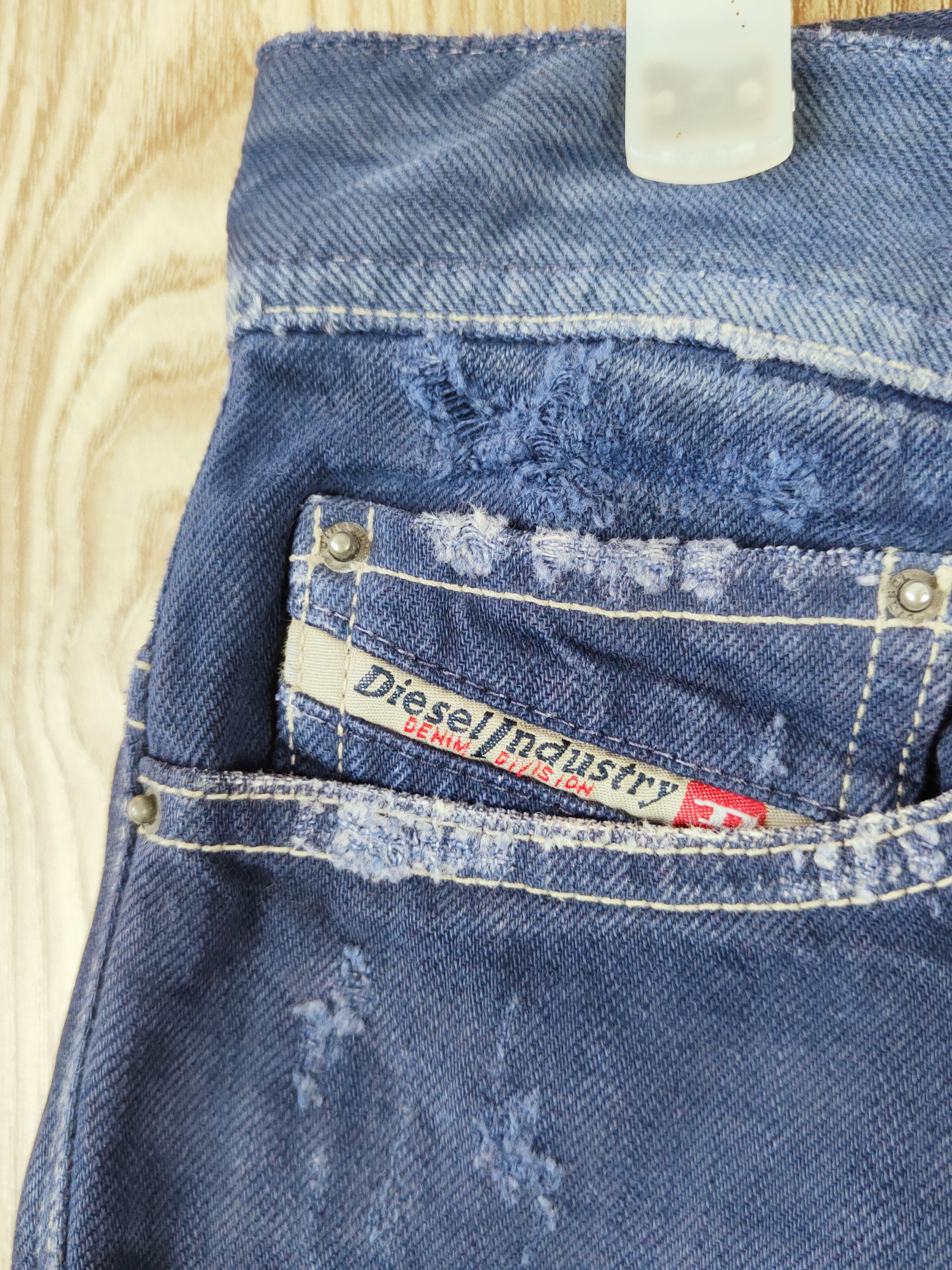Diesel Diesel Safado Dark Blue Distressed Ripped denim Jeans #W794 Size US 29 - 3 Thumbnail