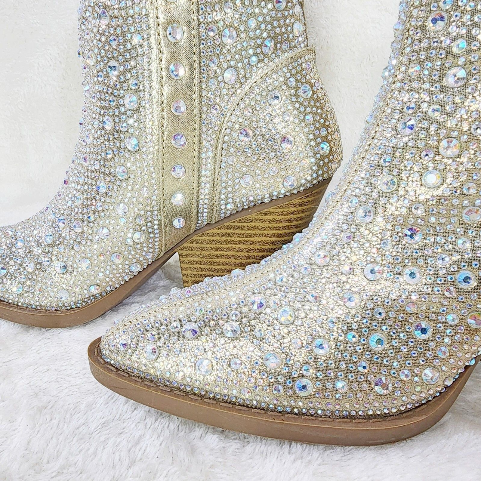Other Angel Riders Rhinestones Country Glam Western Cowgirl Slouch Size US 7.5 / IT 37.5 - 9 Thumbnail