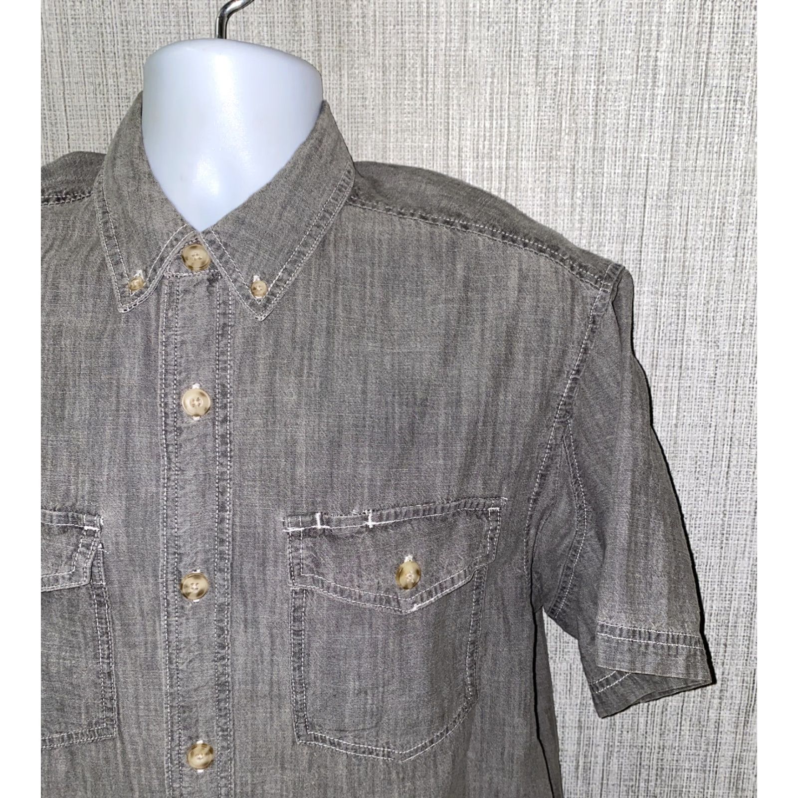 Duluth Trading Company Duluth Trading Co Shirt Men Gray Long Sleeve Button-Up Size M Size US M / EU 48-50 / 2 - 2 Thumbnail