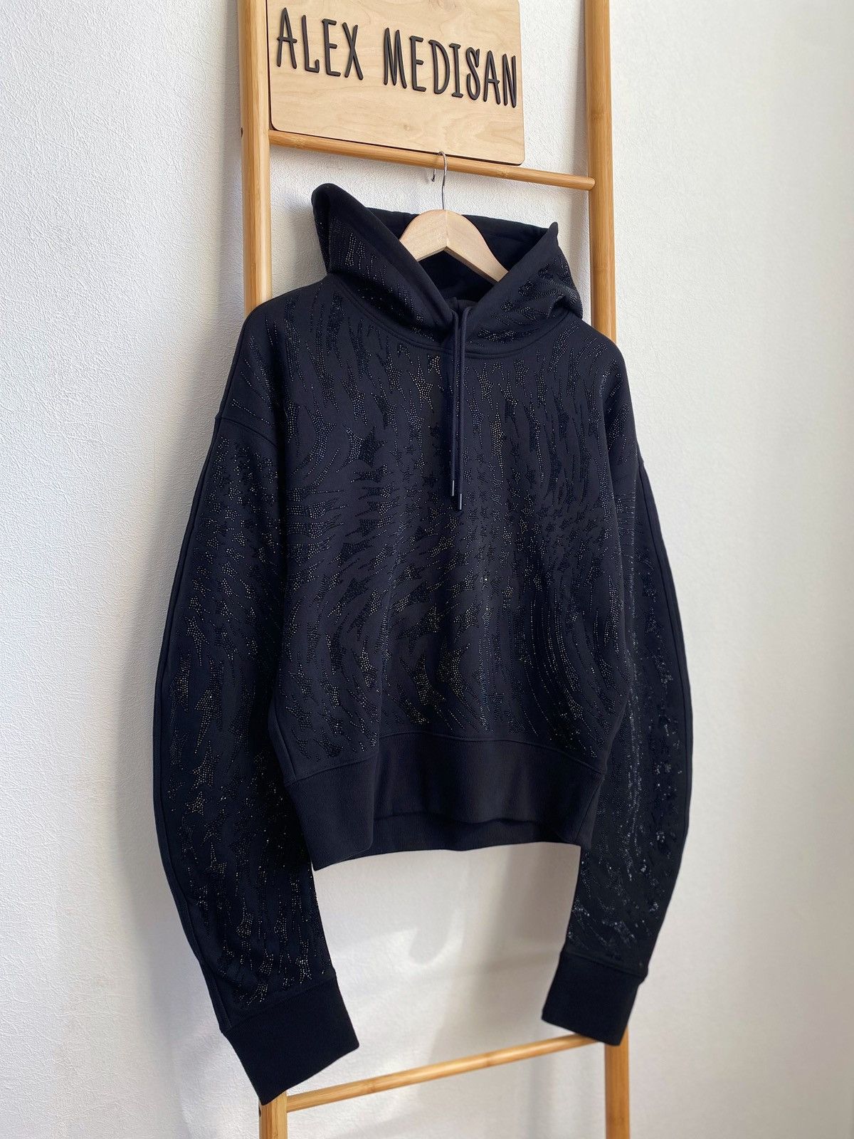 Mugler Mugler x H&M Black Rhinestone Embellished Hoodie Size S Size US S / EU 44-46 / 1 - 6 Thumbnail