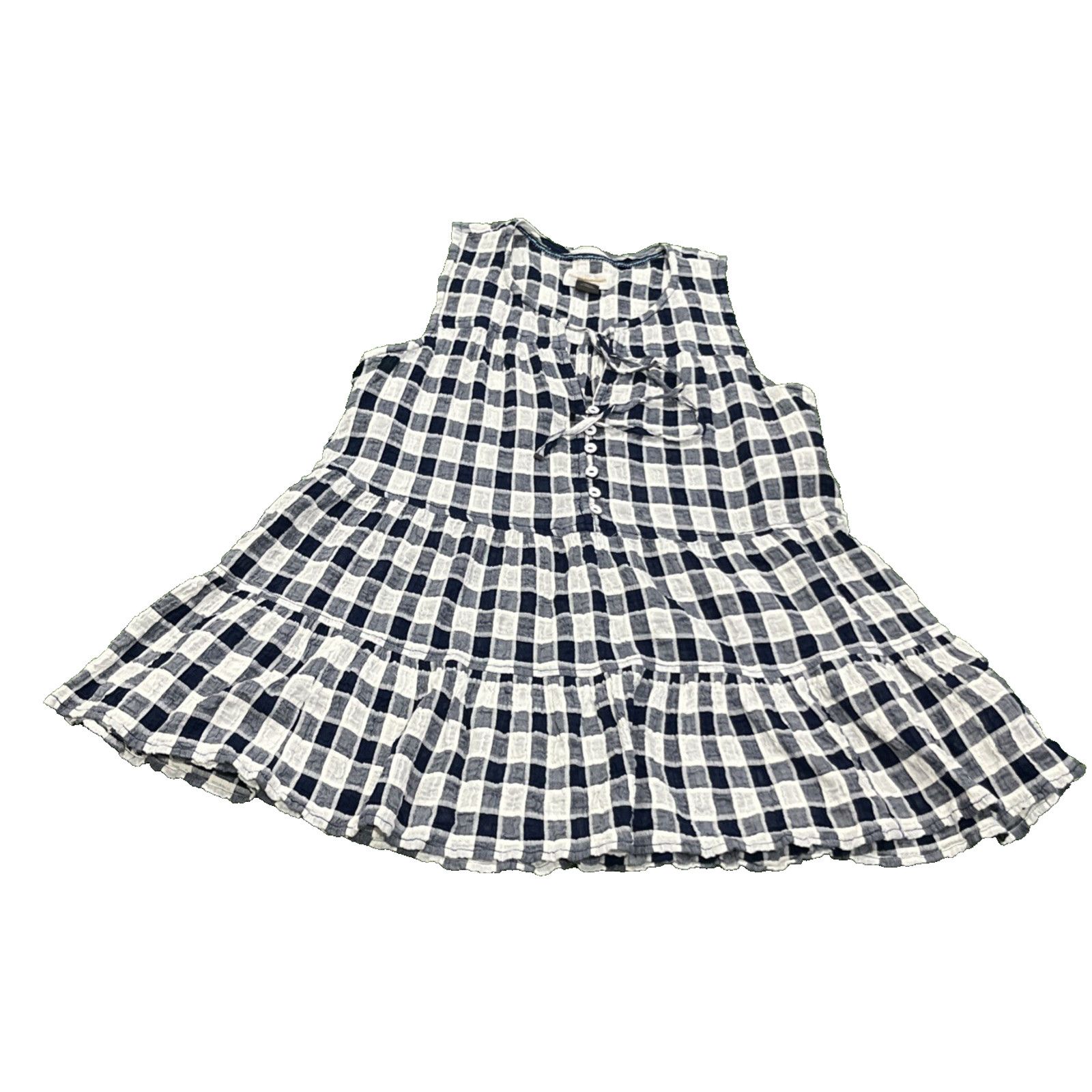 Anthropologie Anthropologie Pilcro Gingham Blue White Check Top Tunic Size S / US 4 / IT 40 - 2 Thumbnail