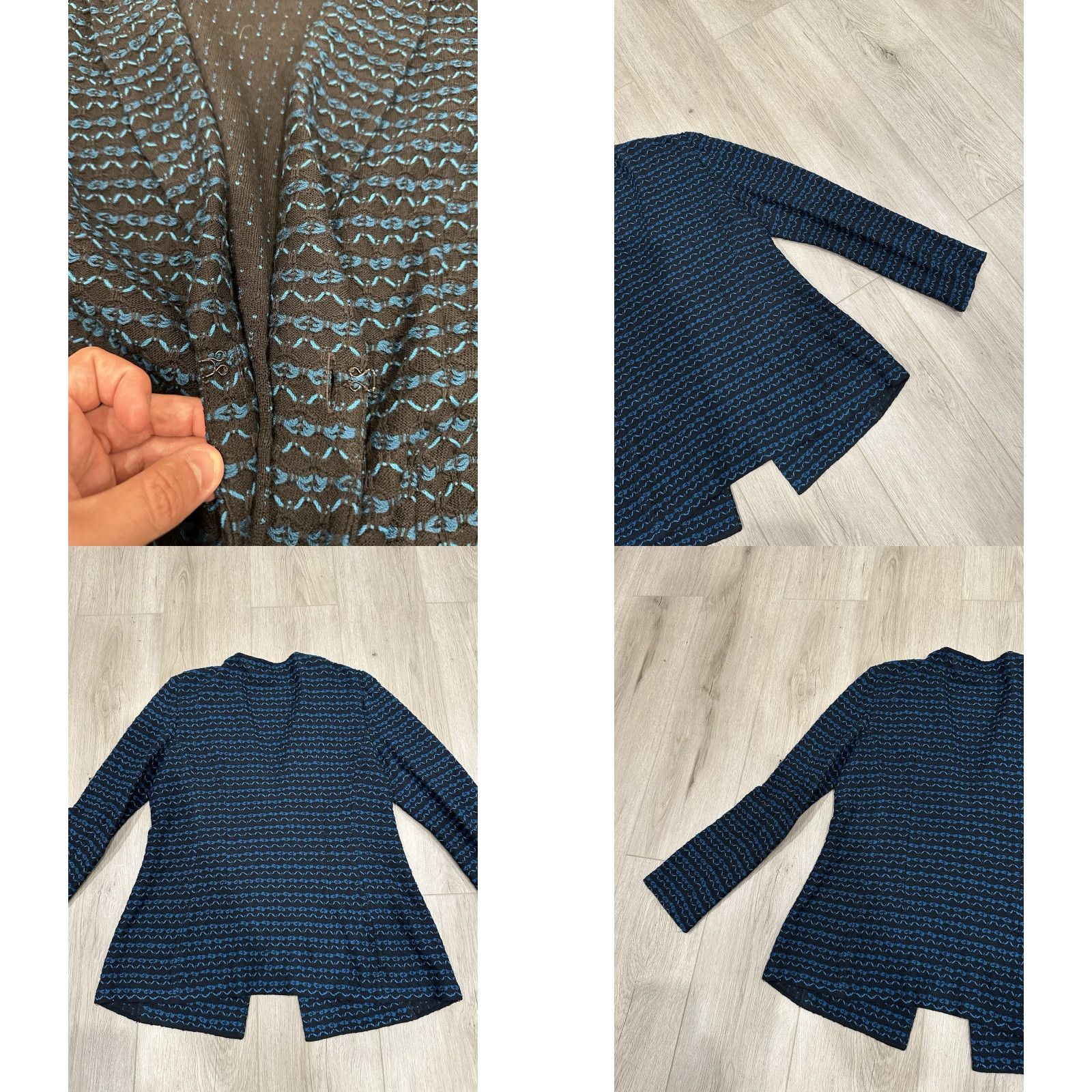 St. John St. John Blazer Jacket Shirt Knit Wool Blend Hook Eye | Multicolor | Size 10 | Women’s Regular Short Sleeve Long Sleeve Size L / US 10 / IT 46 - 8 Thumbnail