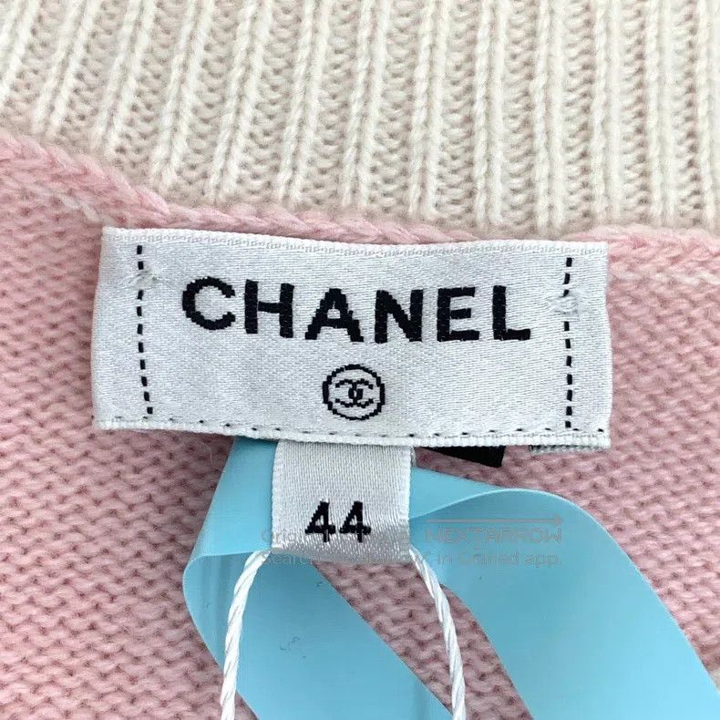 Chanel Chanel 24C pink logo sequin embroidery cashmere round-neck Size M / US 6-8 / IT 42-44 - 6 Thumbnail