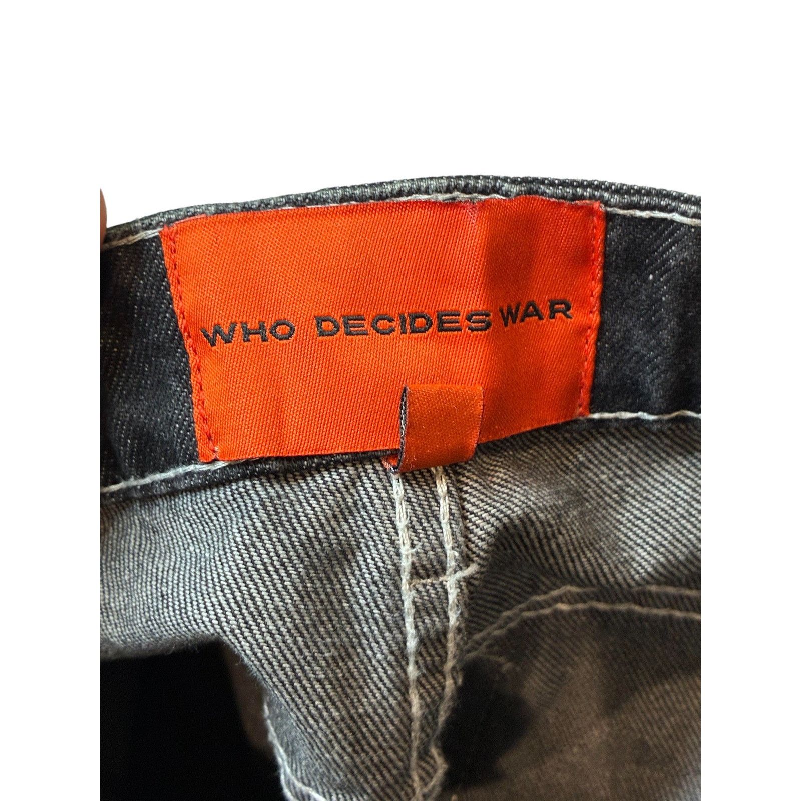Who Decides War WDW Scripture Black Jeans Size US 28 / EU 44 - 3 Thumbnail