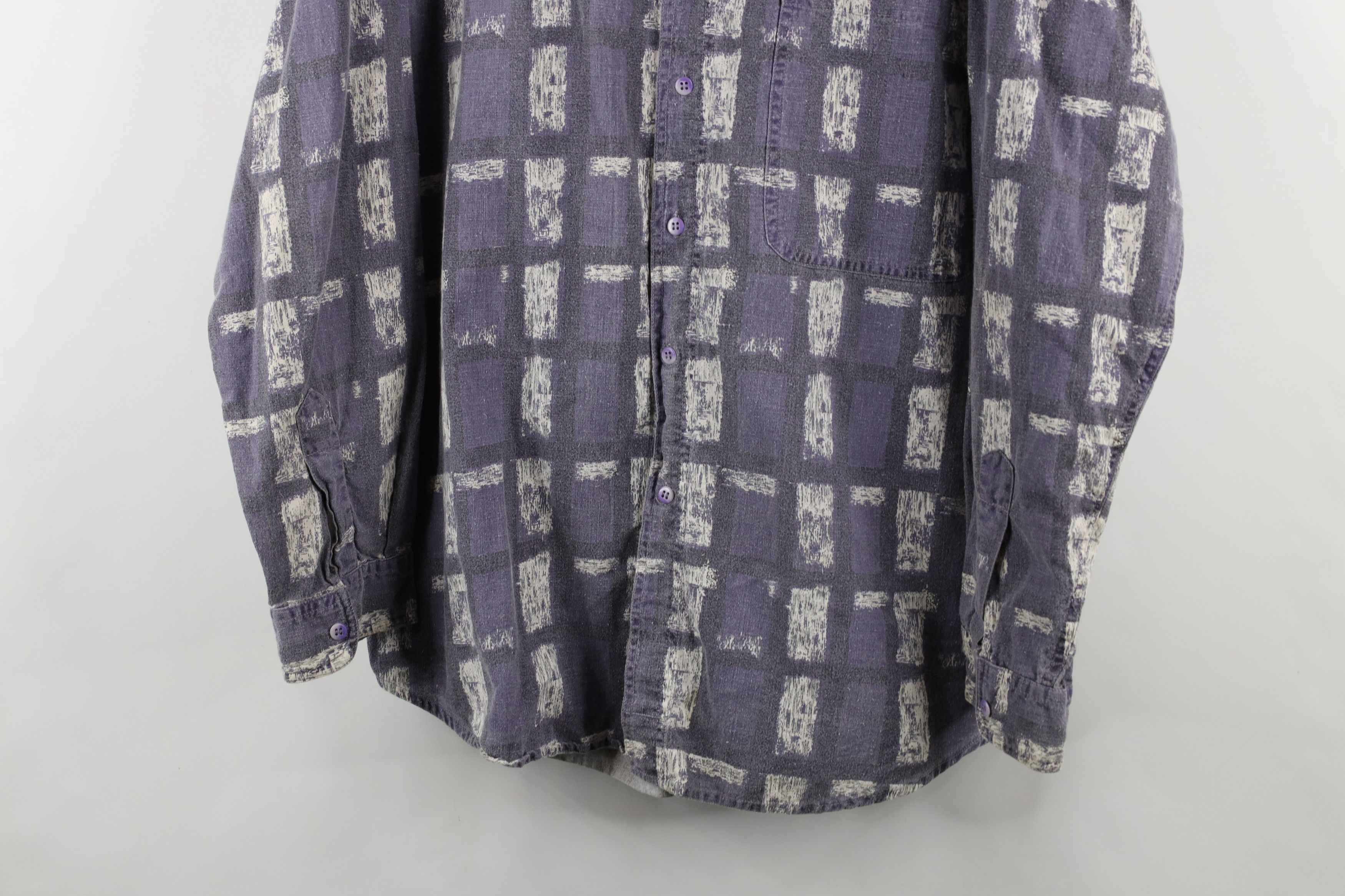 Vintage Vintage 90s Streetwear Faded Stonewash Collared Button Shirt Size US M / EU 48-50 / 2 - 3 Thumbnail