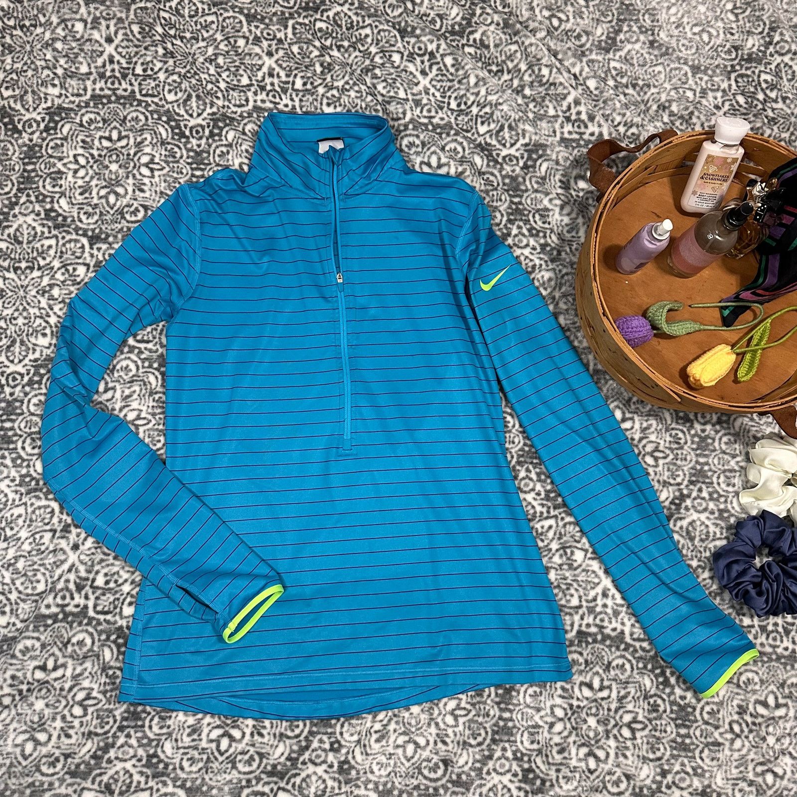 Nike Nike Pro Dri-Fit Half Zip Running Pullover Shirt Size L Size L / US 10 / IT 46 - 1 Thumbnail