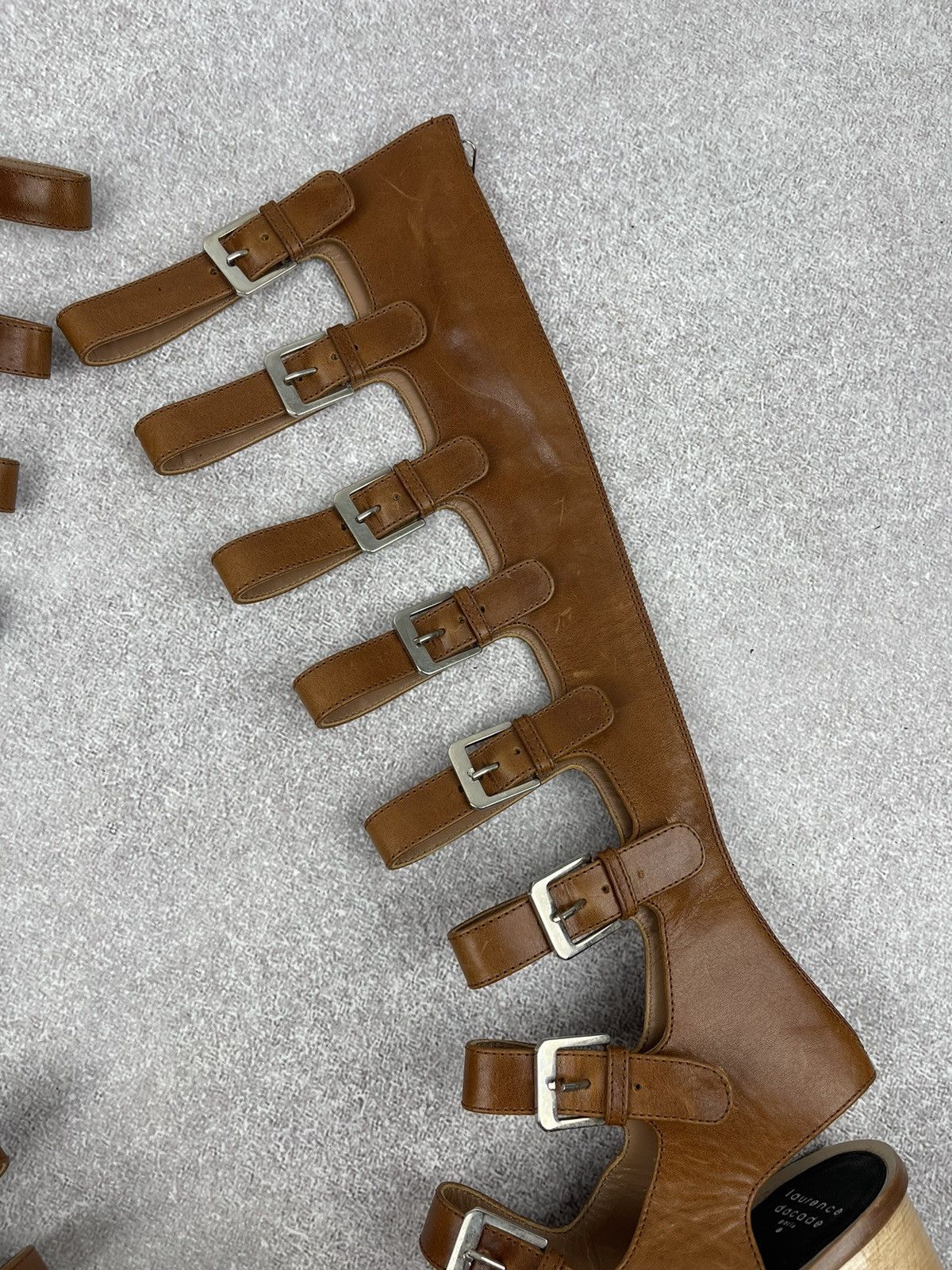 Other Laurence Dacade Brown Leather Halle Gladiator Sandals Size US 8 / IT 38 - 2 Thumbnail
