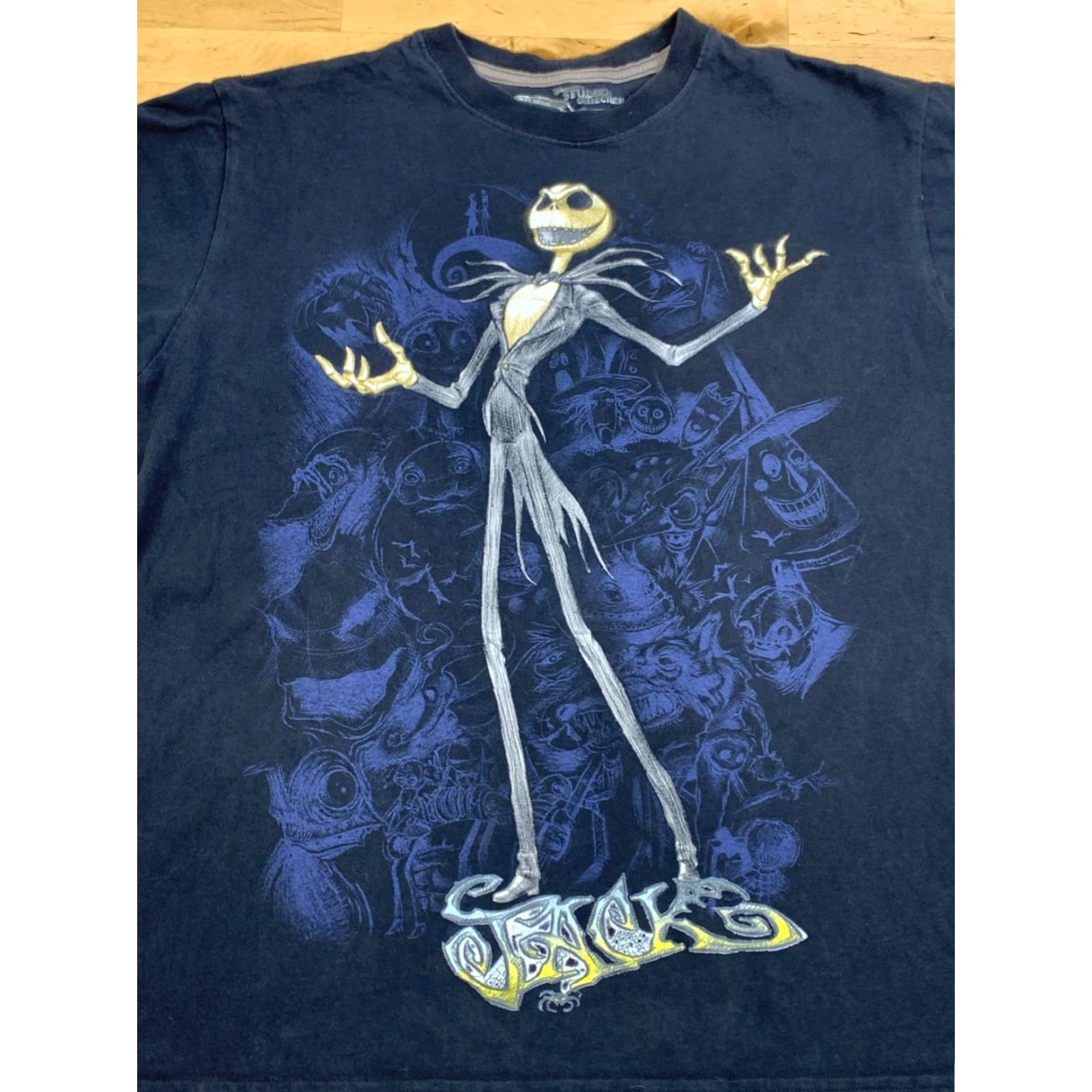 Disney VINTAGE Nightmare Before Christmas Shirt Men L Jack Skellington Black Short Sleeve 12104 Size US L / EU 52-54 / 3 - 2 Thumbnail