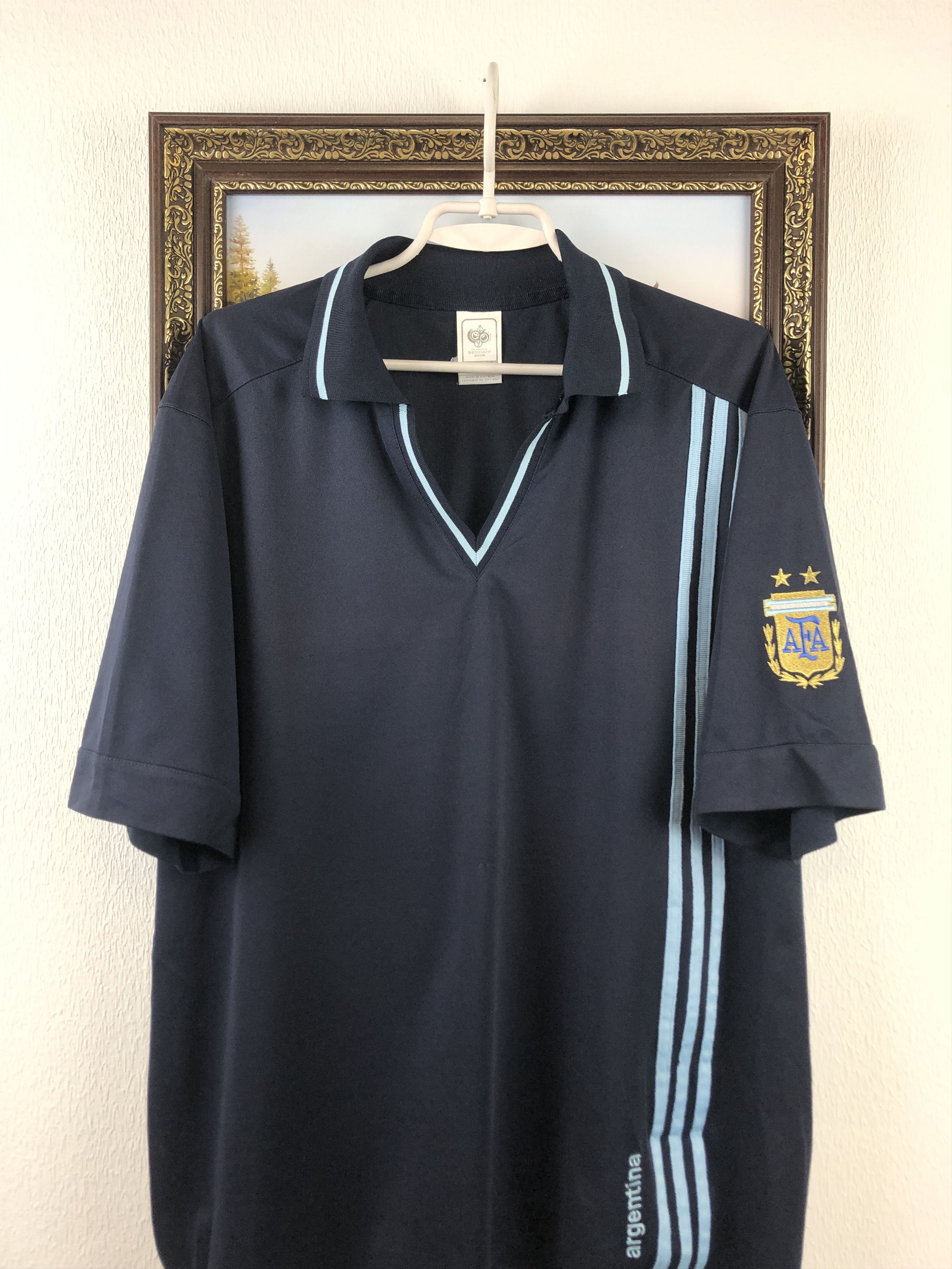 Adidas Vintage Argentina Football Shirt Soccer Jersey Messi Rare Size US XXL / EU 58 / 5 - 2 Thumbnail