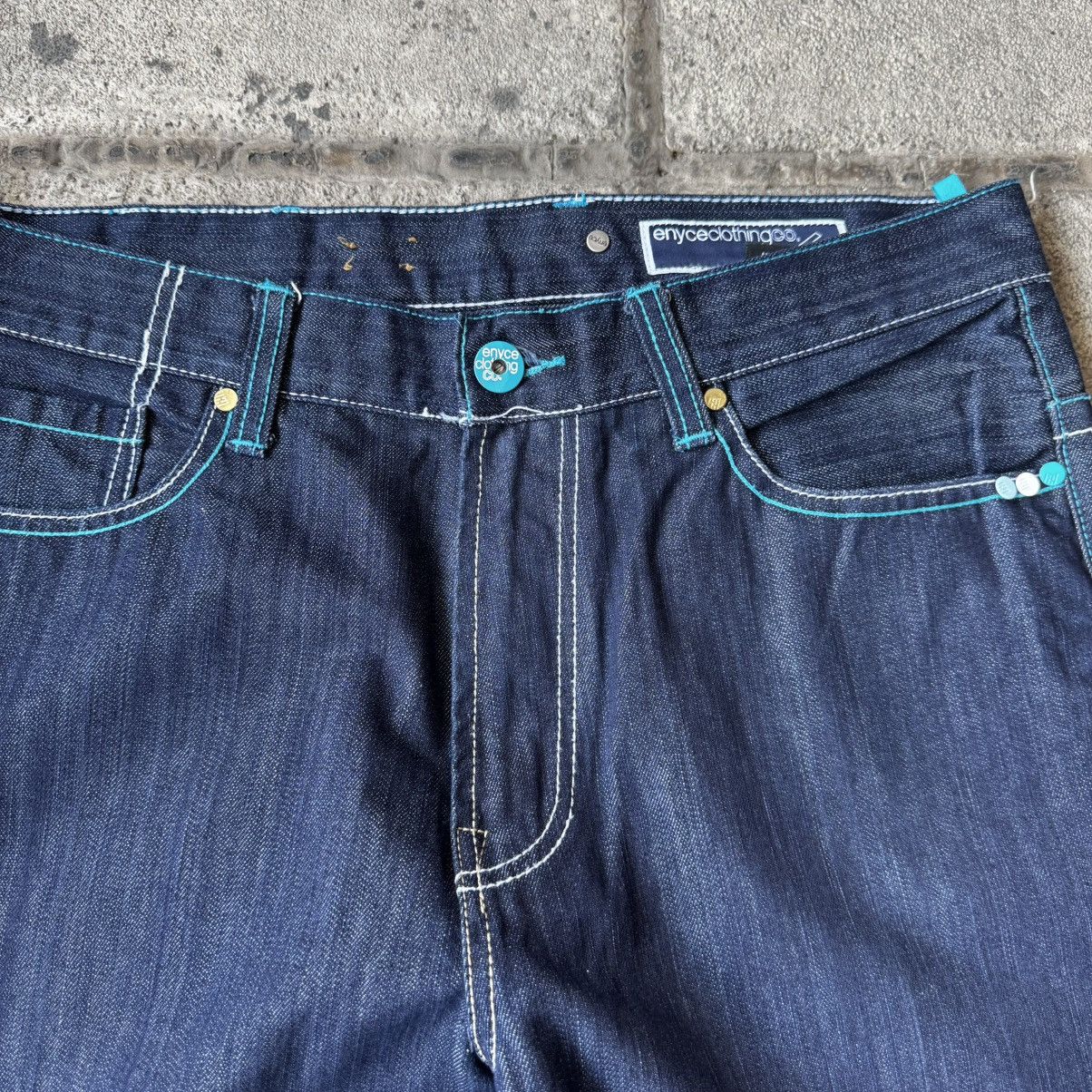 Enyce BAGGY VINTAGE Y2K ENYCE HEX STYLE EMBROIDERED DENIM JEANS Size US 34 / EU 50 - 12 Thumbnail