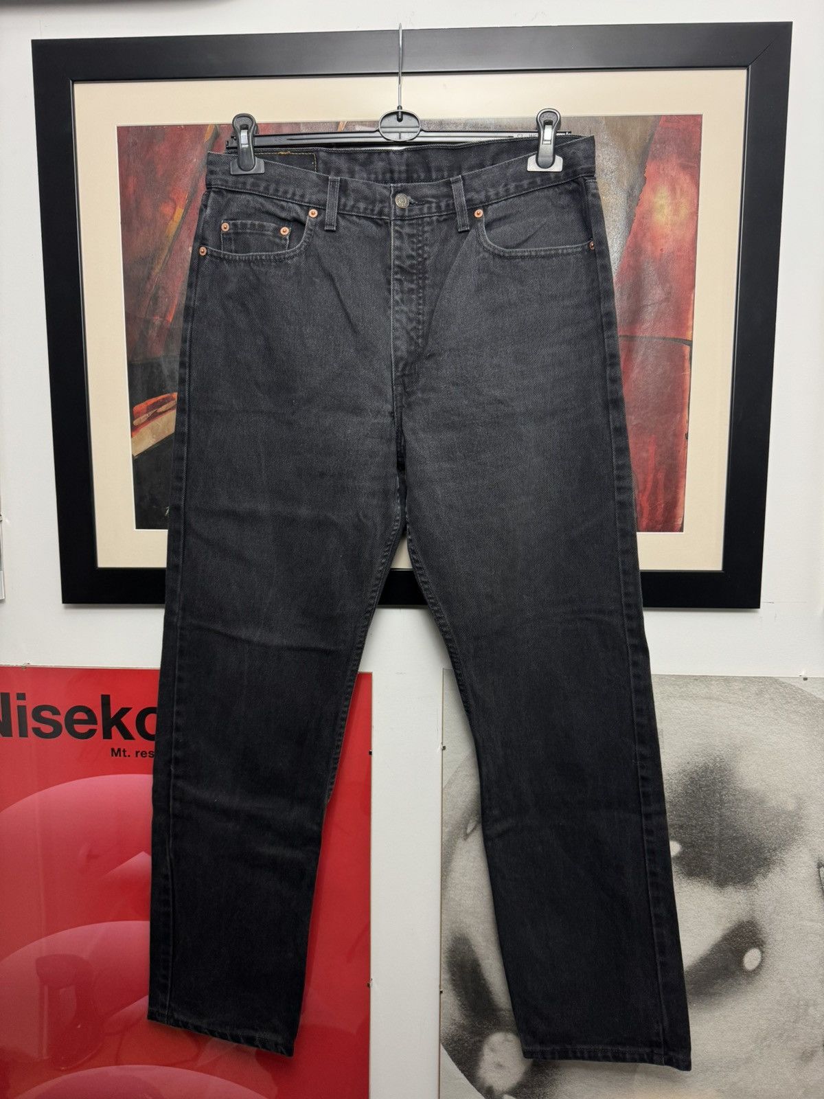 Levi's 1997 Vintage 90s Levis Orange Tab 615 Denim Washed Black Size US 36 / EU 52 - 2 Thumbnail