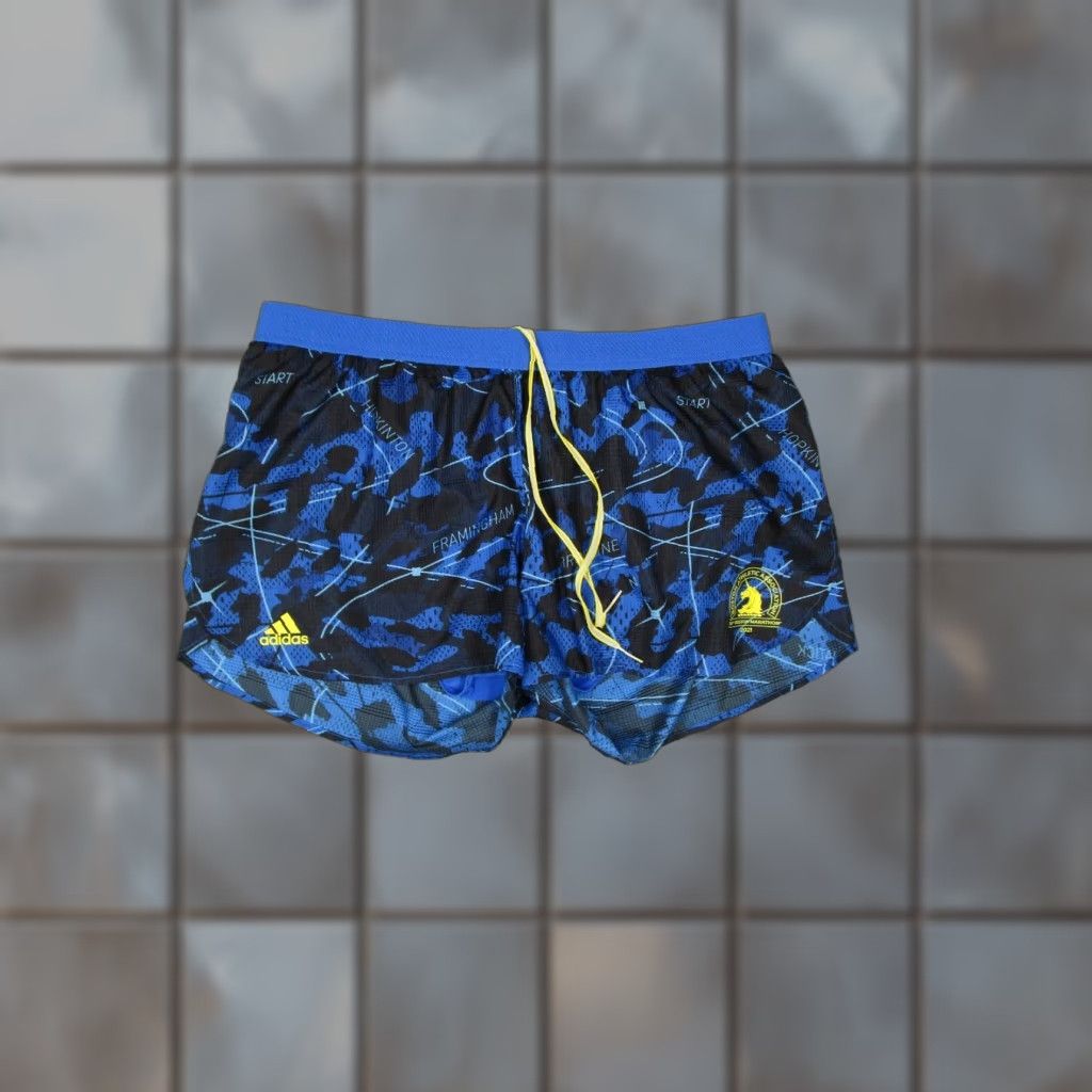 Adidas VINTAGE Adidas Shorts Women Extra Large Blue Boston Marathon 2021 Adizero 3" Lined Run Size 40" / US 18 - 1 Thumbnail