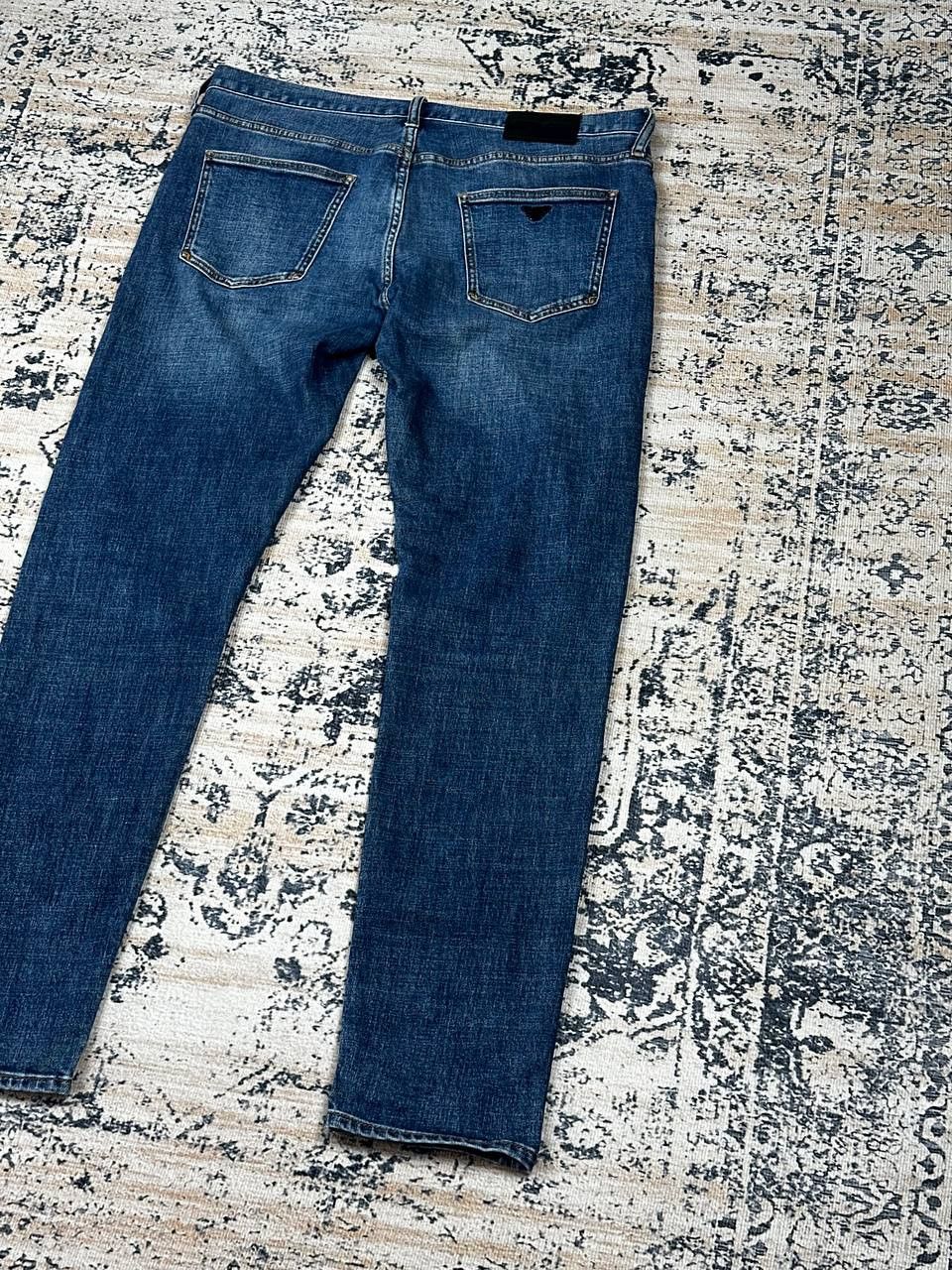 Emporio Armani Emporio Armani Blue Slim Metal Logo Jeans Pants Size US 33 - 10 Thumbnail