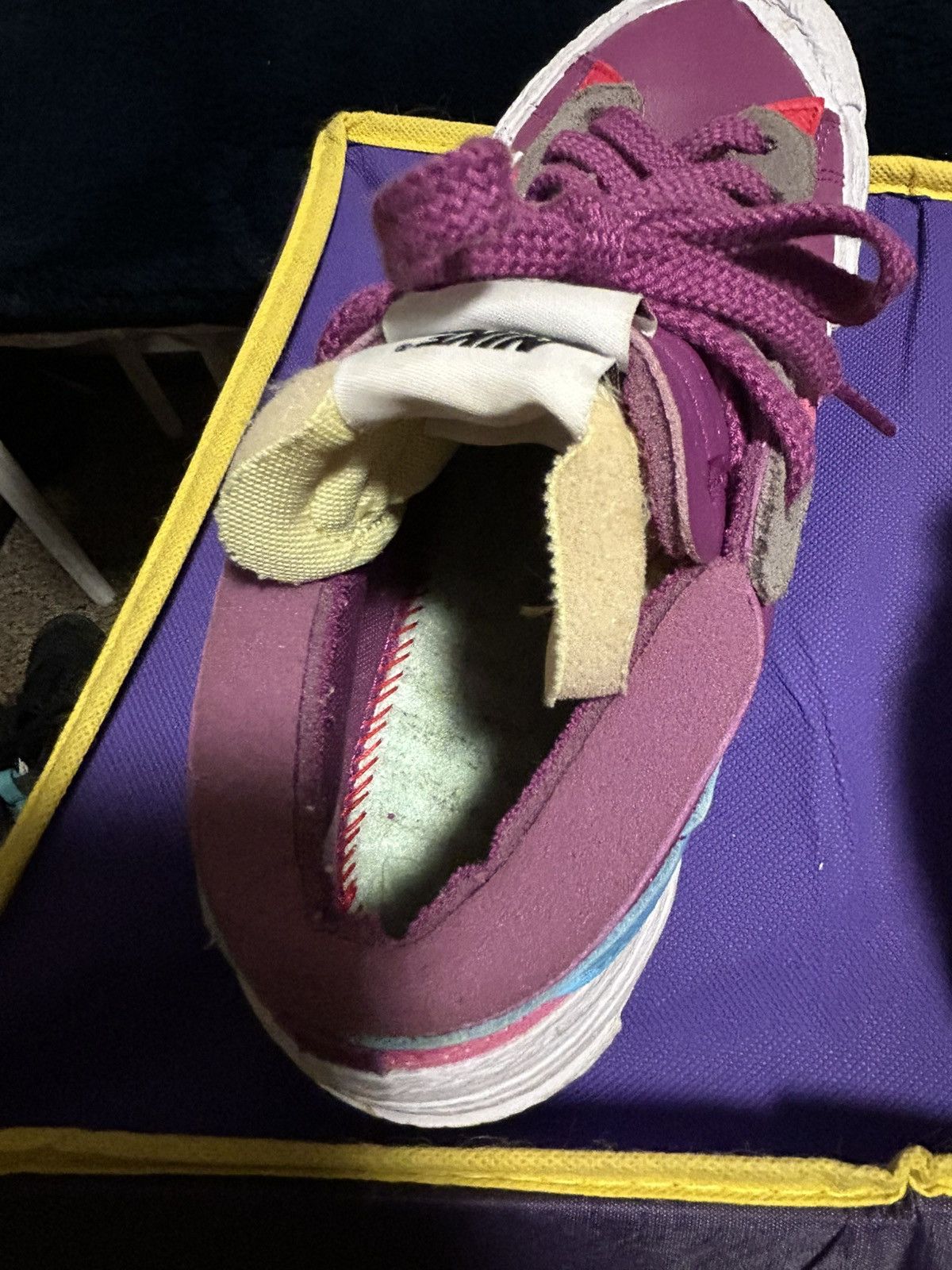 Kaws × Nike × Sacai Nike x Sacai x KAWS Blazer Low in the "Purple Dusk" Size US 8 / EU 41 - 5 Thumbnail