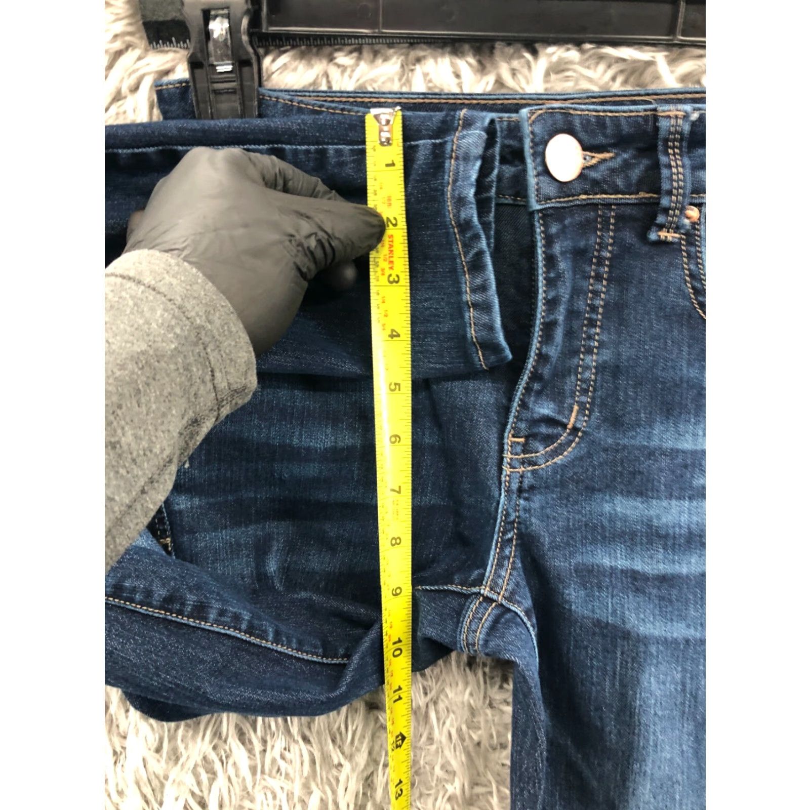 Vintage Maurices Everflex High Rise Skinny Jeans Womens Blue Dark Wash 0 Short 純 Size 25" / US 0 / IT 36 - 4 Thumbnail