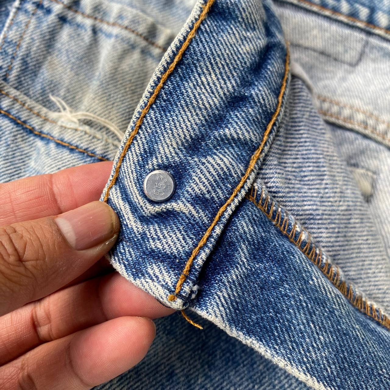 Levi's Vintage Clothing VINTAGE LEVI’S 505 MUDWASH - 90s USA 553 BUTTON STAMP W33 Size US 33 - 10 Thumbnail