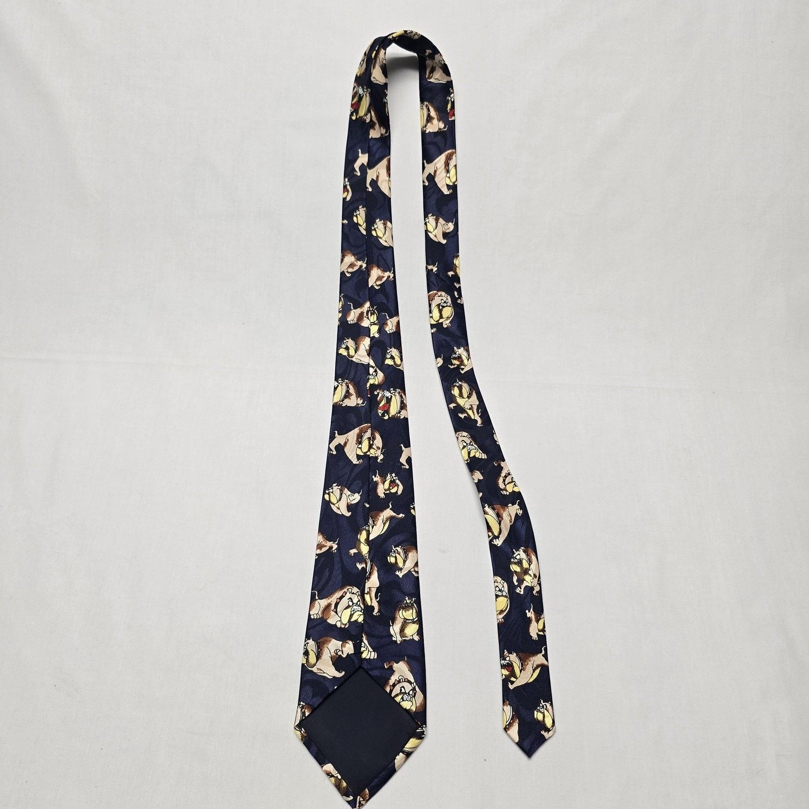 Vintage Vintage Looney Tunes Bulldog Tie Navy Blue Allover Print Dog Size ONE SIZE - 4 Thumbnail