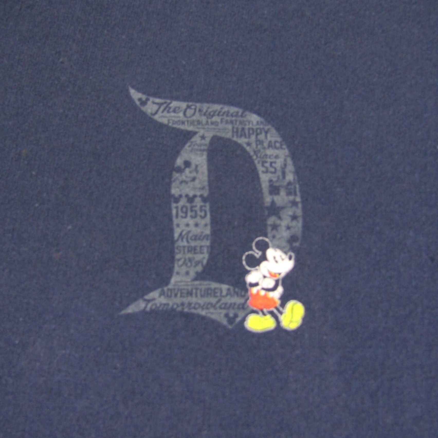 Disney Disney Hoodie Mens XL Blue Mickey Mouse Pullover Sweatshirt Zip Front Pockets Cartoon Logo Knit Cotton Polyester Size US XL / EU 56 / 4 - 4 Thumbnail