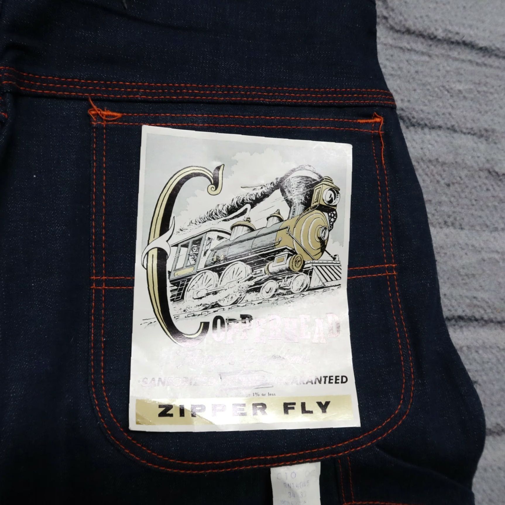 Vintage VINTAGE Copperhead Jeans Denim Men 32x29 Raw 60s Deadstock Sanforized Made in USA Leather? Size US 32 / EU 48 - 3 Thumbnail